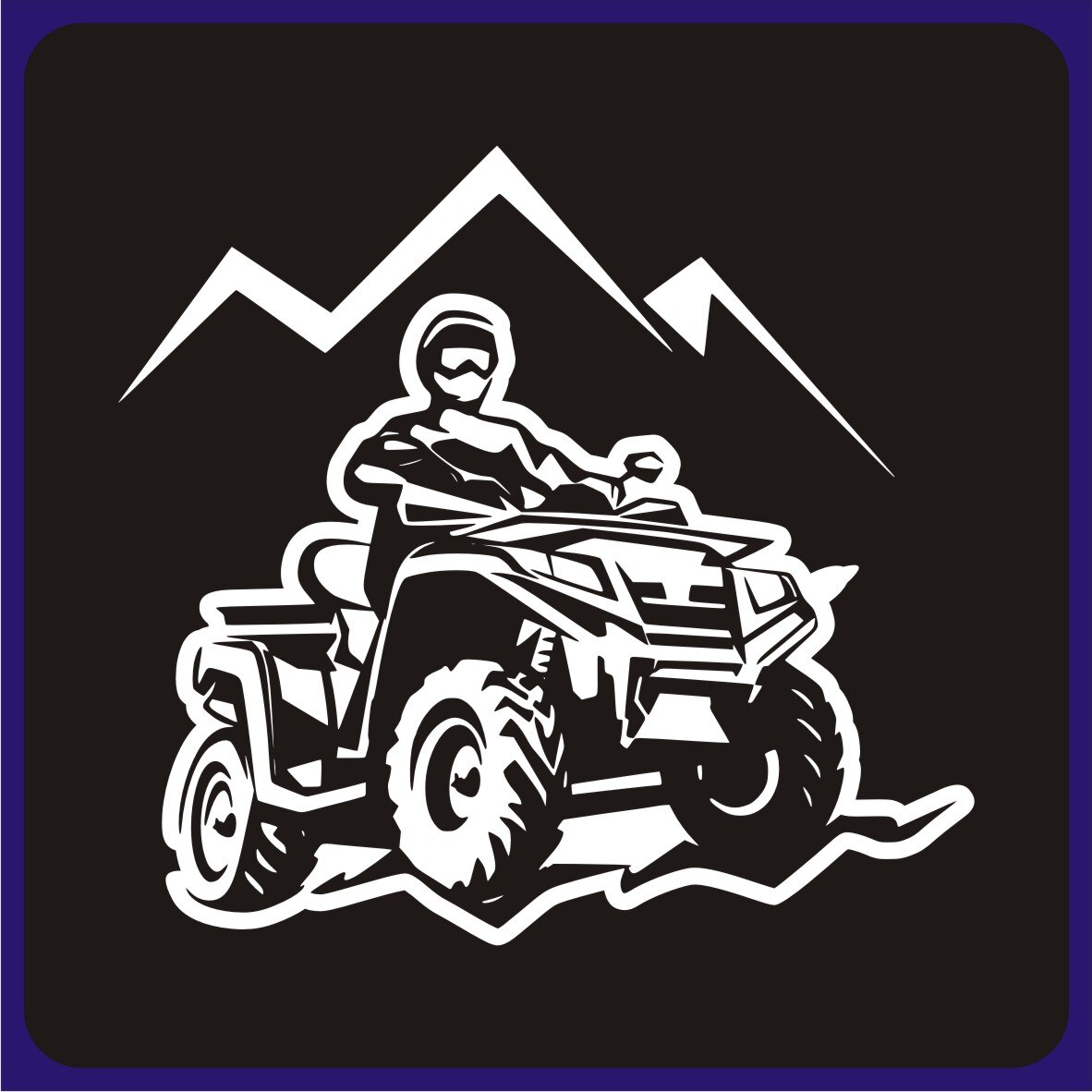 

Наклейка на Авто без фона КВАДРОЦИКЛ стекло капот багажник двери бампер прикольный стикер красота