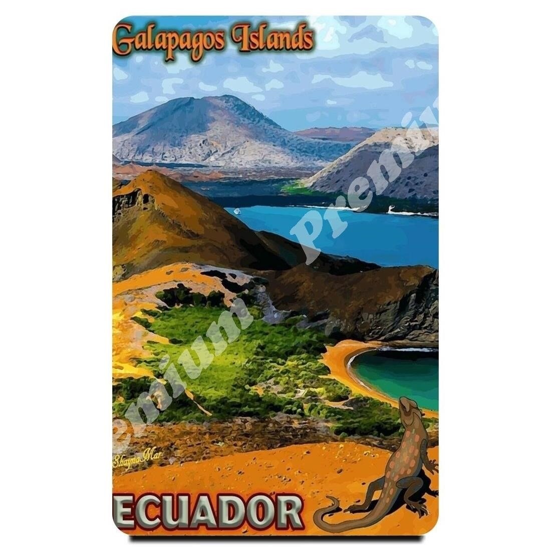 

Эквадор Сувенирный магнит Винтажный туристический плакат