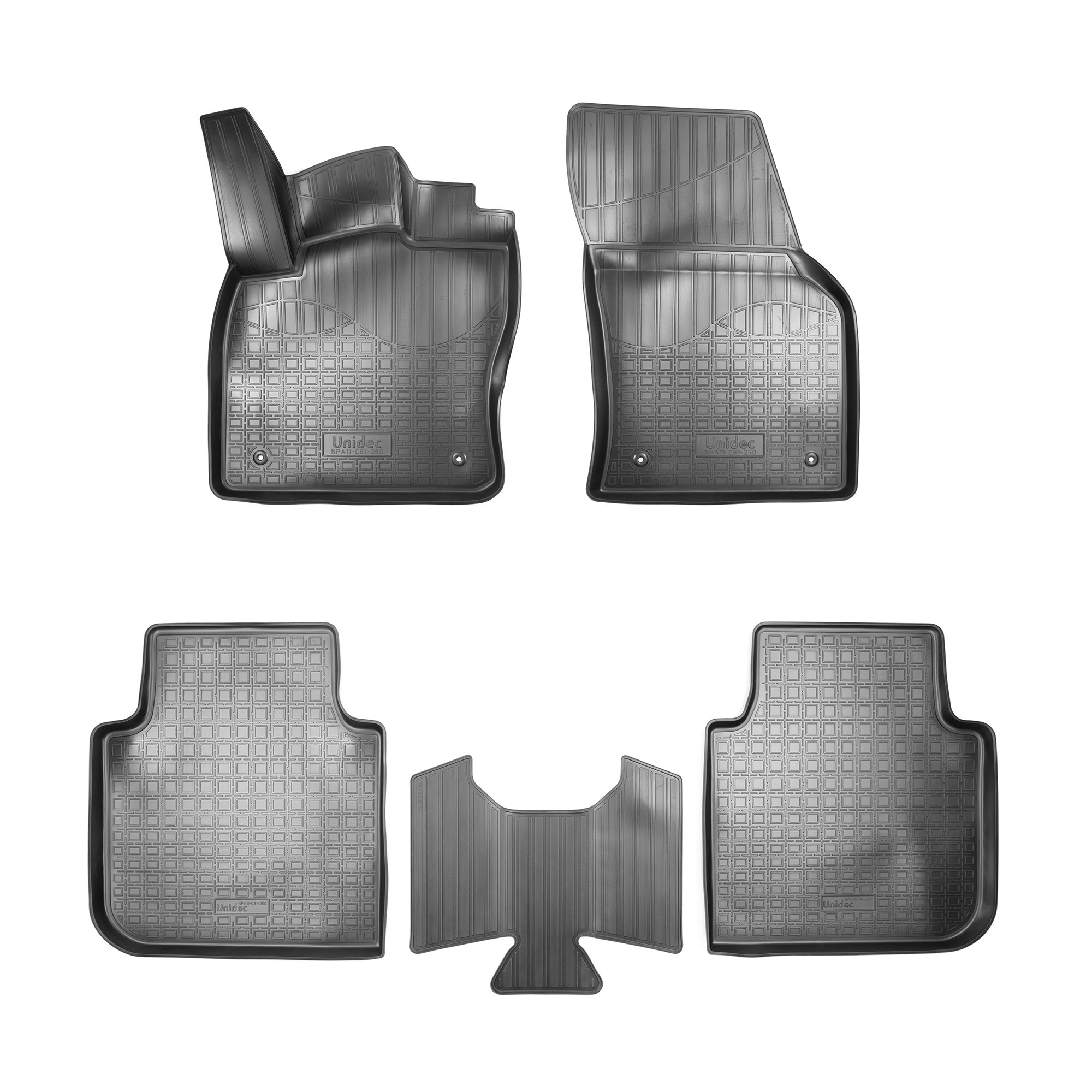 

Для Volkswagen Tiguan II Allspace 3D с 2017- гв. (Фольксваген Тигуан) полиуретановые коврики в салон Norplast