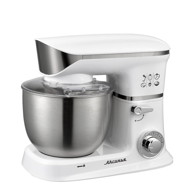 

Миксер планетарный АКСИНЬЯ КС-407, 1200 Вт, чаша 5 л, черный, белый