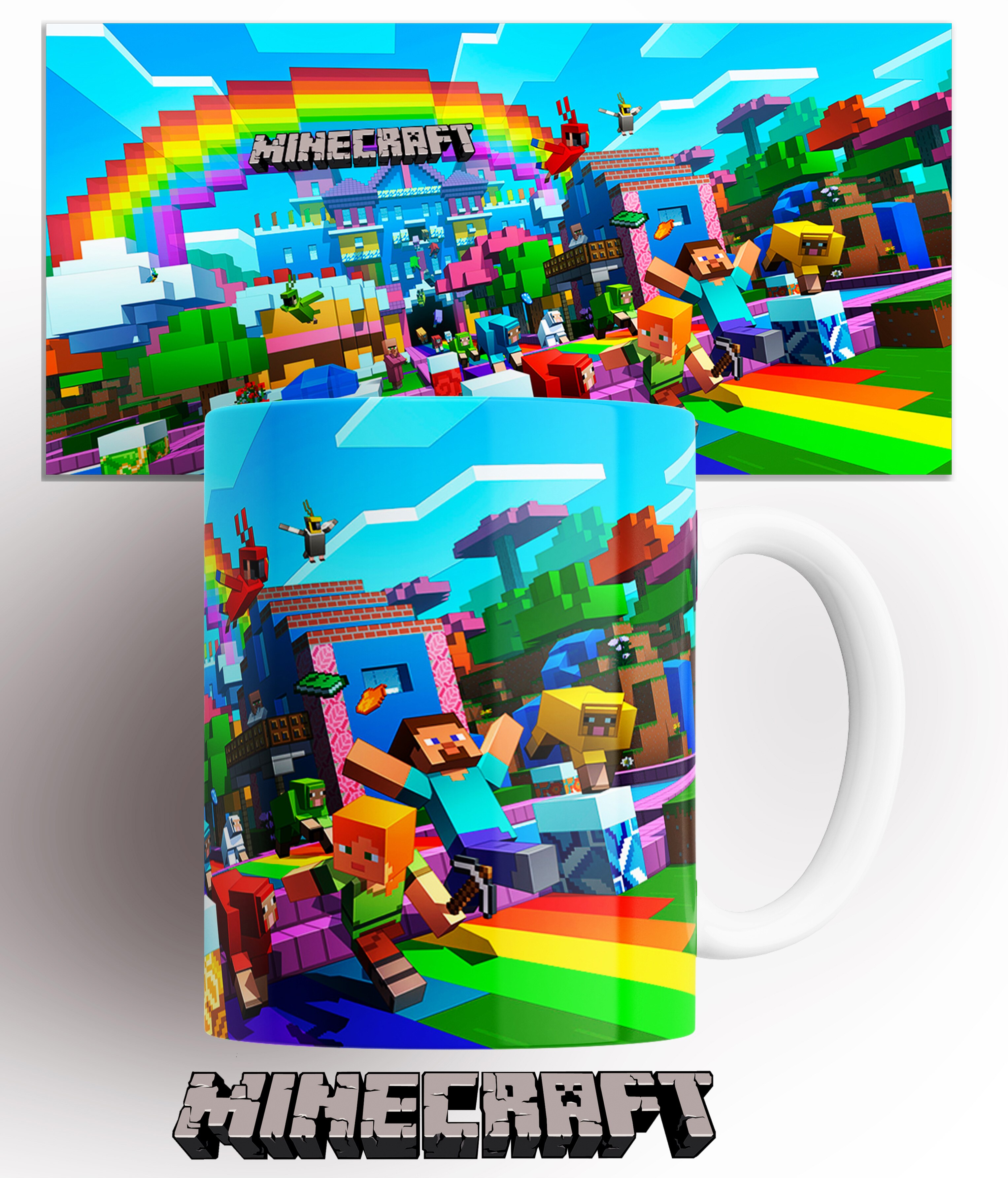 

Кружка Майнкрафт/Minecraft/компьютерная игра/герои/computer game/Heroes/в подарок/с принтом/КР160858/330 мл