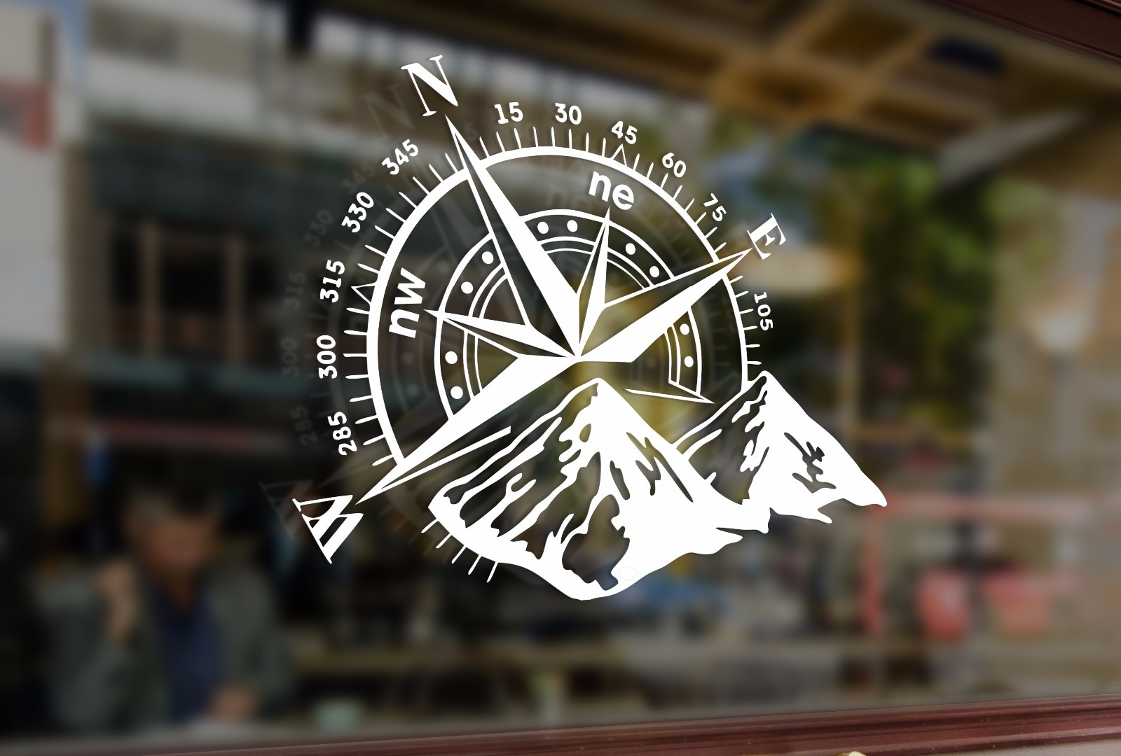 

Автомобильная виниловая наклейка Compass Компас Роза ветров, Стикер для окна авто