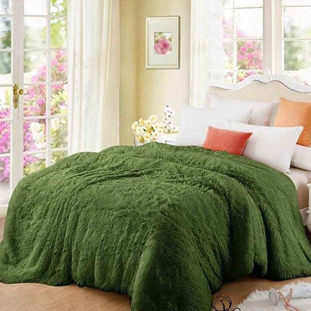 

Пушистый плед Плед травка Покрывало на кровать 200*220 Плед Евро Мягкий Плед Плюшевый плед для дома Для интерьера