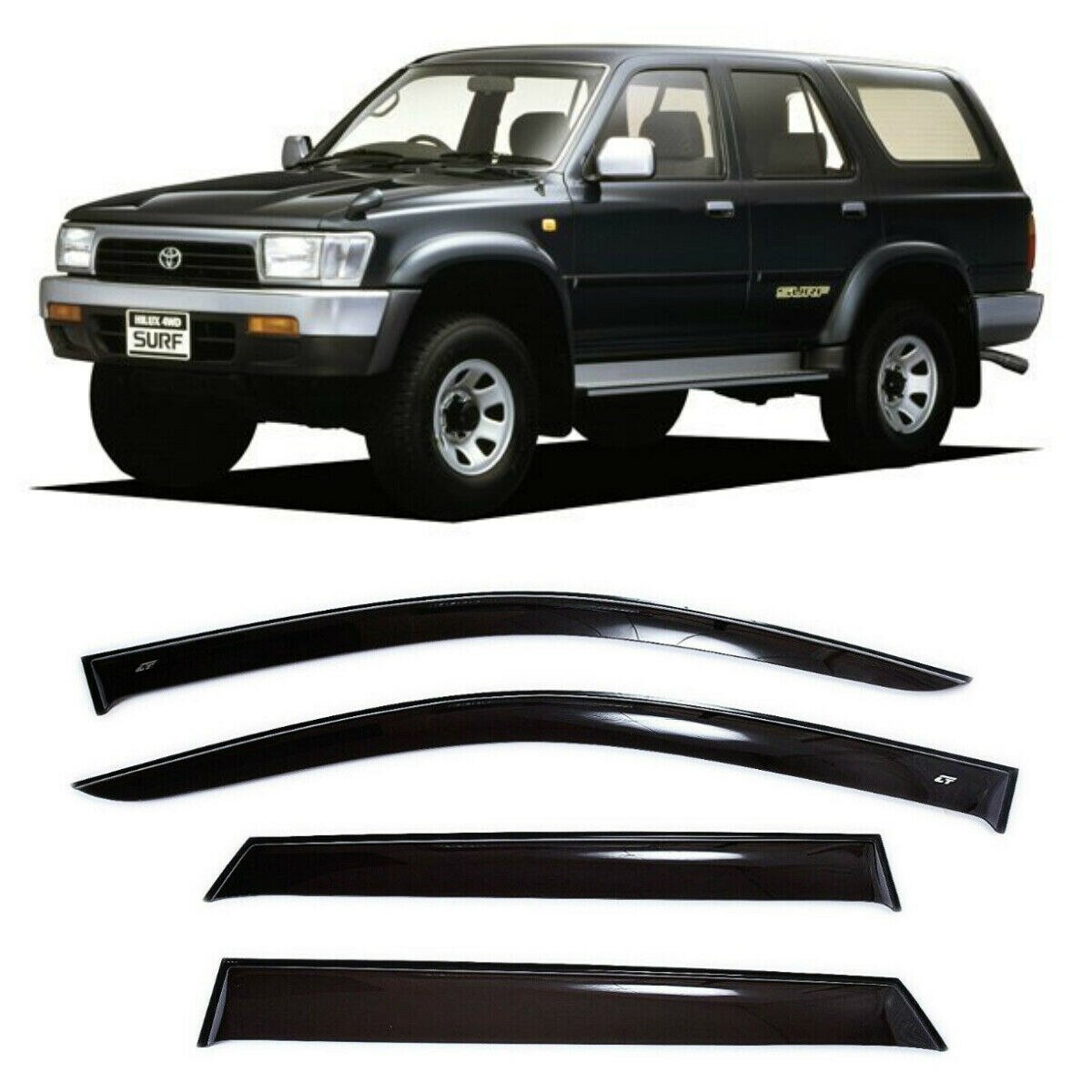 

Дефлекторы окон Cobra Tuning G20501 на авто Тойота Хайлюкс Сурф 2 ll 5д 1988-1995 4 шт./комп. ветровики от дождя солнца и ветра