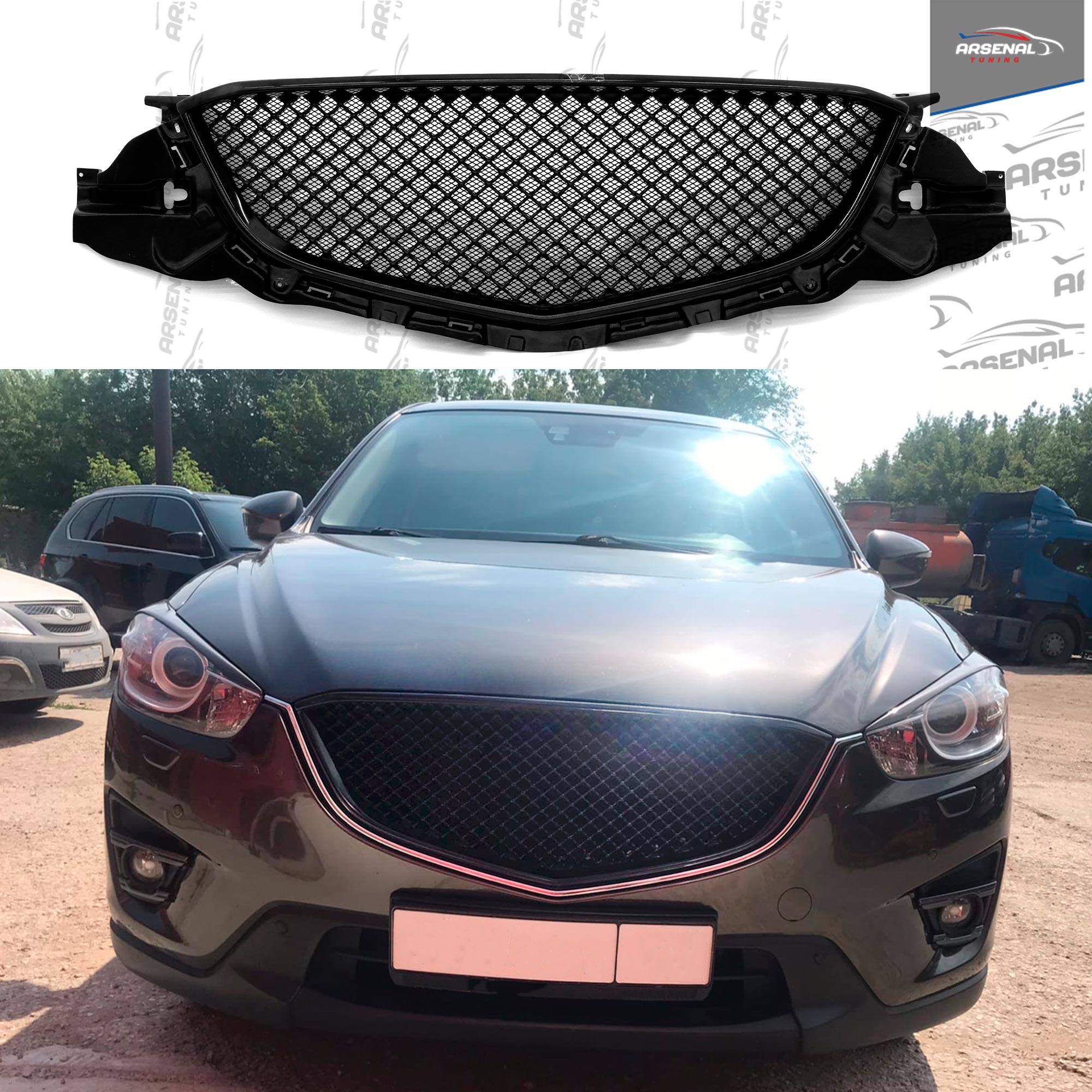 

Решетка радиатора BENTLEY STYLE для Mazda CX5 2012-2015, АБС пластик, тюнинг, обвес, Мазда, сталинг, Бэнтли Стайл