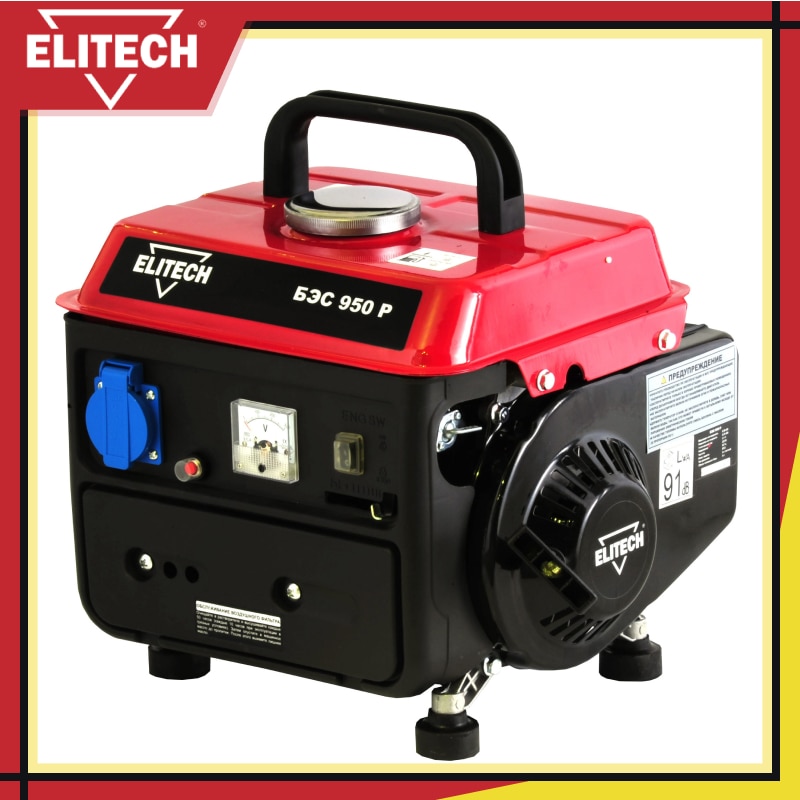 

Генератор бензиновый Elitech БЭС 950Р арт. 155673