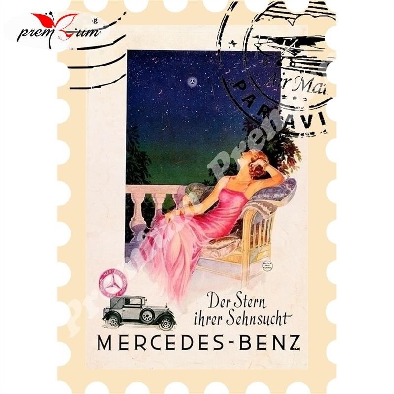 

Fridge magnet souvenir Mercedes-Benz Репринт винтажного постера