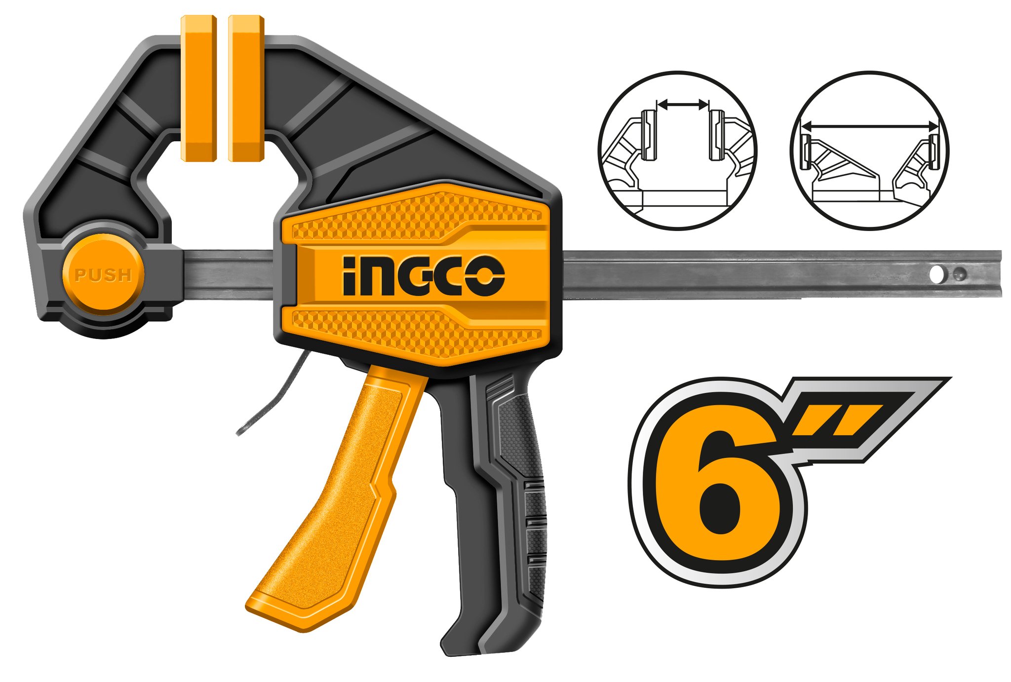 

Быстрозажимная струбцина 63х150 мм INGCO HQBC01601 INDUSTRIAL