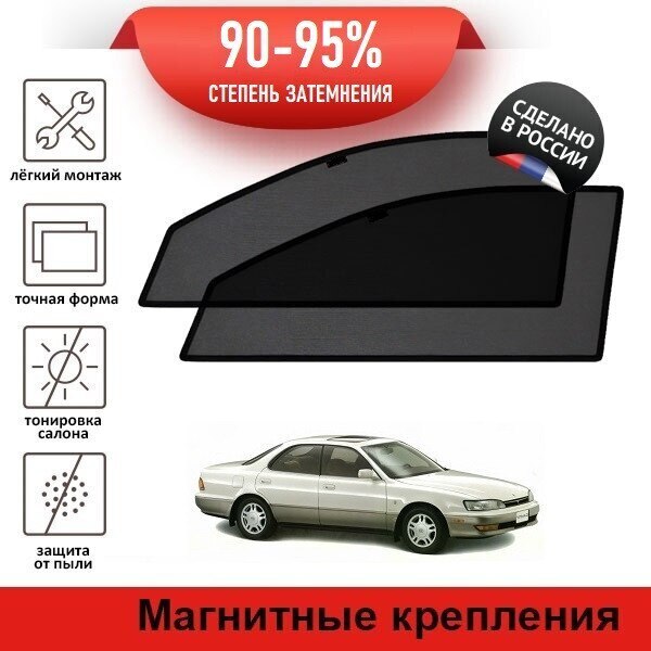 

Каркасные автошторки LATONIK PREMIUM на Toyota Camry (XV10) (1991-1996) на передние двери на магнитах