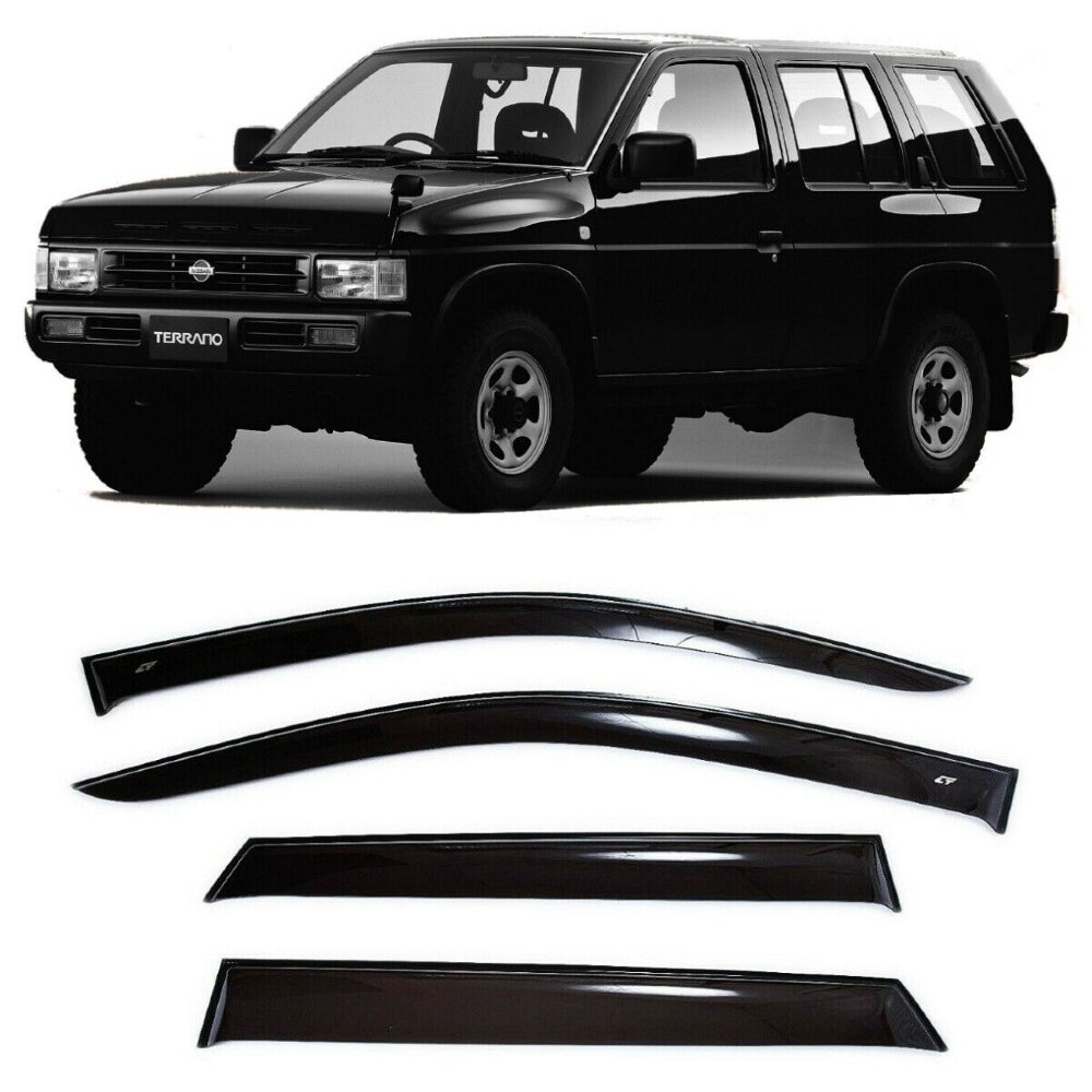 

Дефлекторы окон Cobra Tuning N12790 на авто Ниссан Террано (WD21) I 5 д. 1985-1995 4 шт./комп. ветровики от дождя солнца и ветра