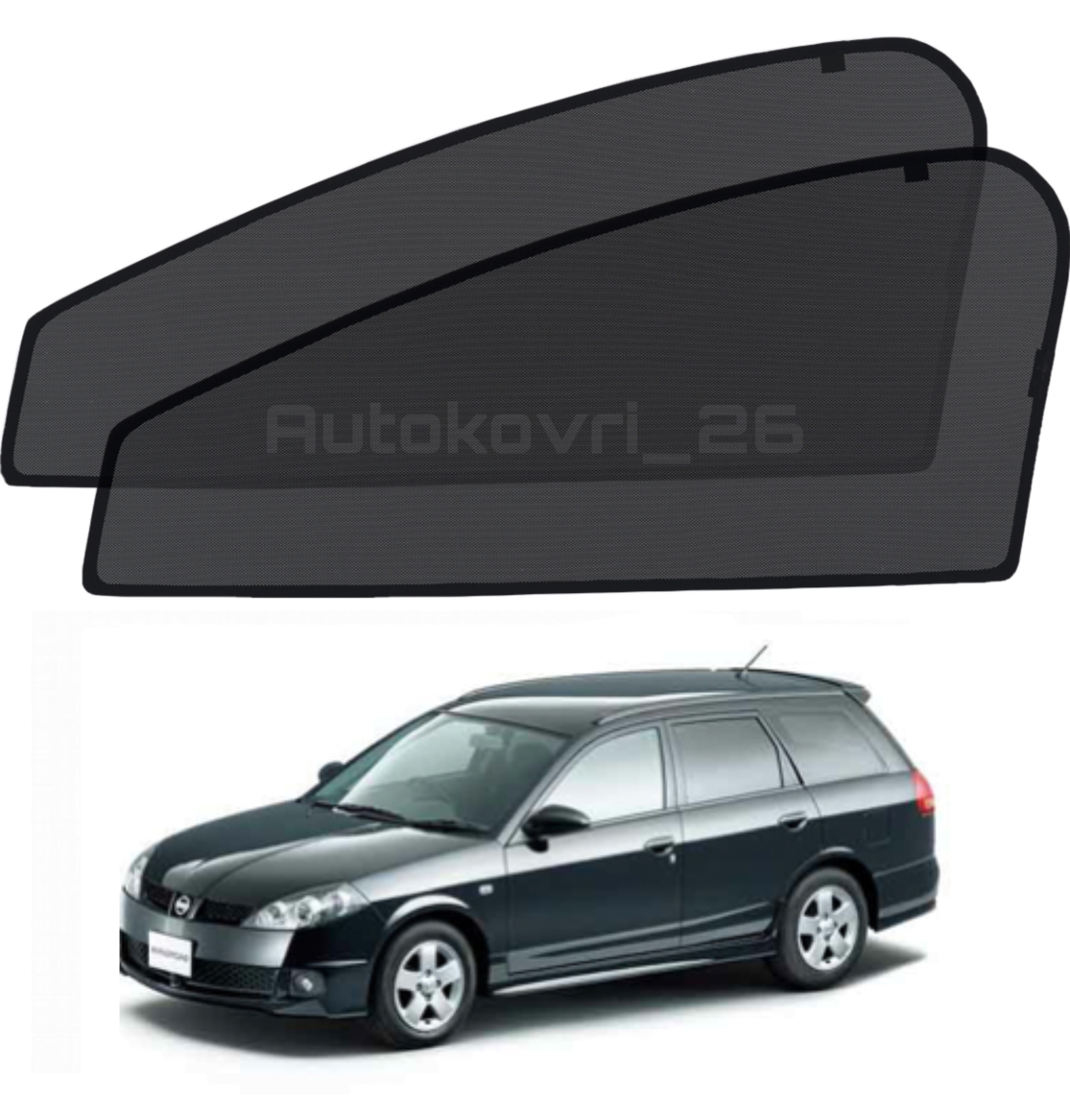

АВТО ШТОРКИ СЕТКИ КАРКАСНЫЕ НА НИССАН ВИНГРОУД 2 NISSAN WINGROAD Y11 (99-05)