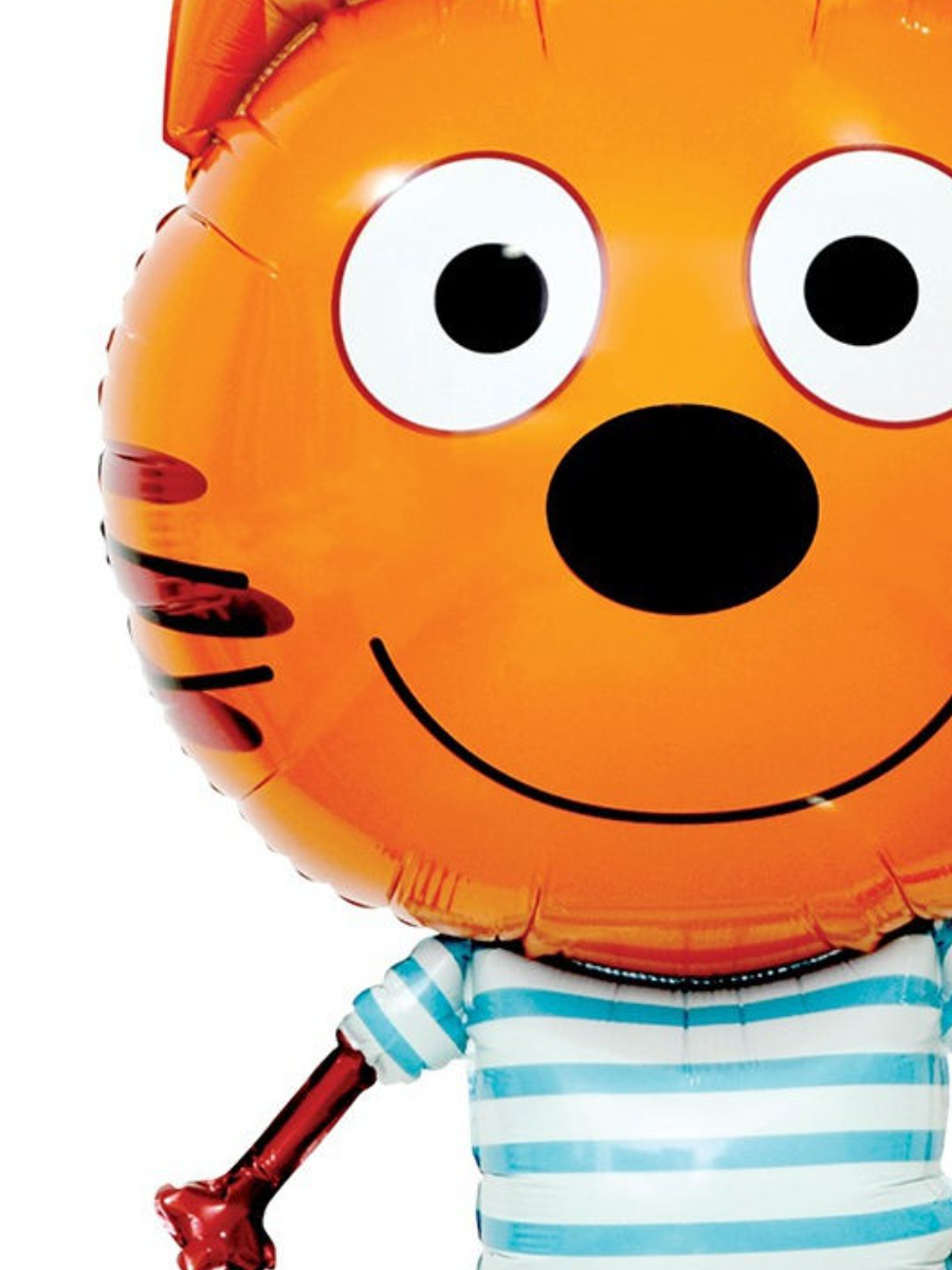 

Шар Три Кота фольга большая фигура 86-96 см. Коржик, Карамелька, Компот