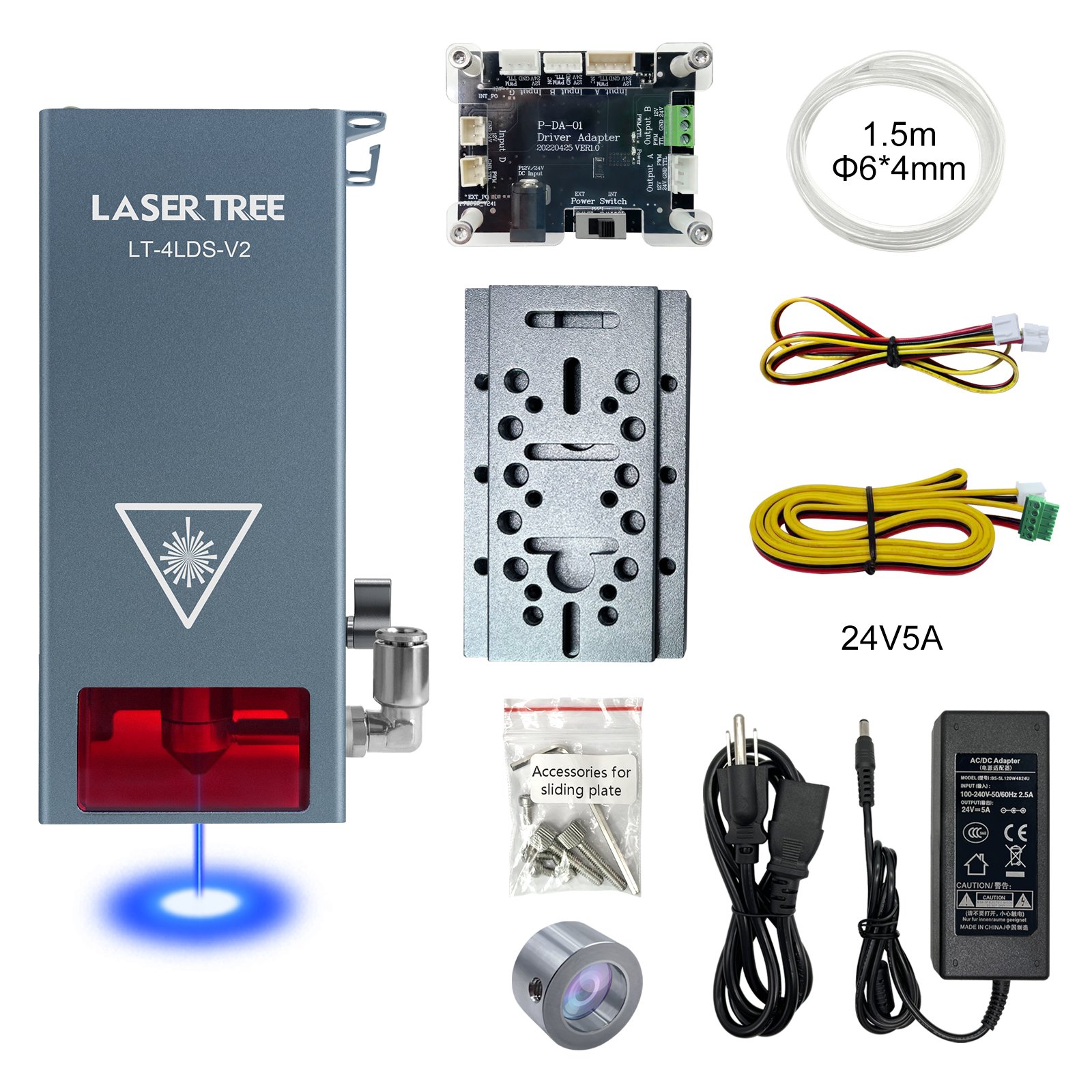 

LASER TREE 4LDS-V2 20 Вт с оптической мощностью и 4-диодным модулем Air Assist для резки гравировальных инструментов