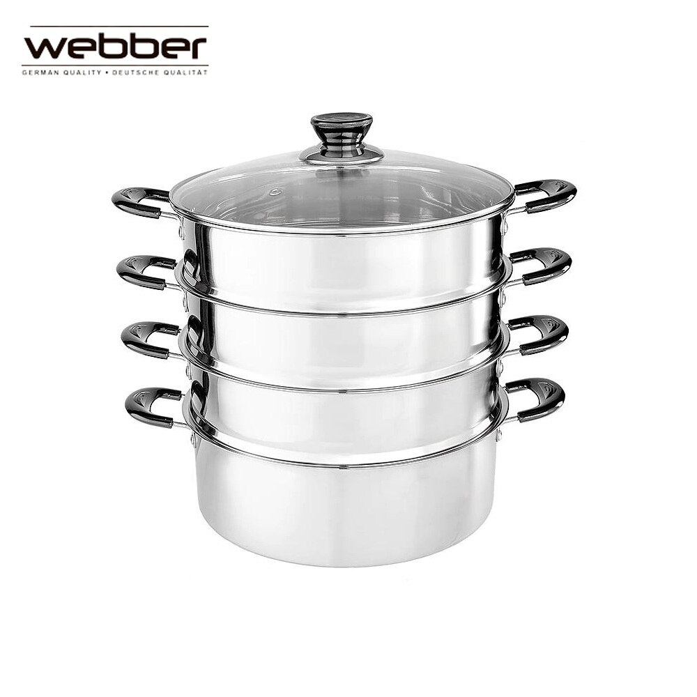

Пароварка мантоварка Webber BE-082 нержавеющая сталь d=24cm, 4 уровня