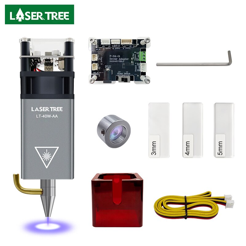 

LASER TREE 40W Air Assist Laser Head Blue Light Module для лазерного гравера Резка по дереву Инструменты DIY