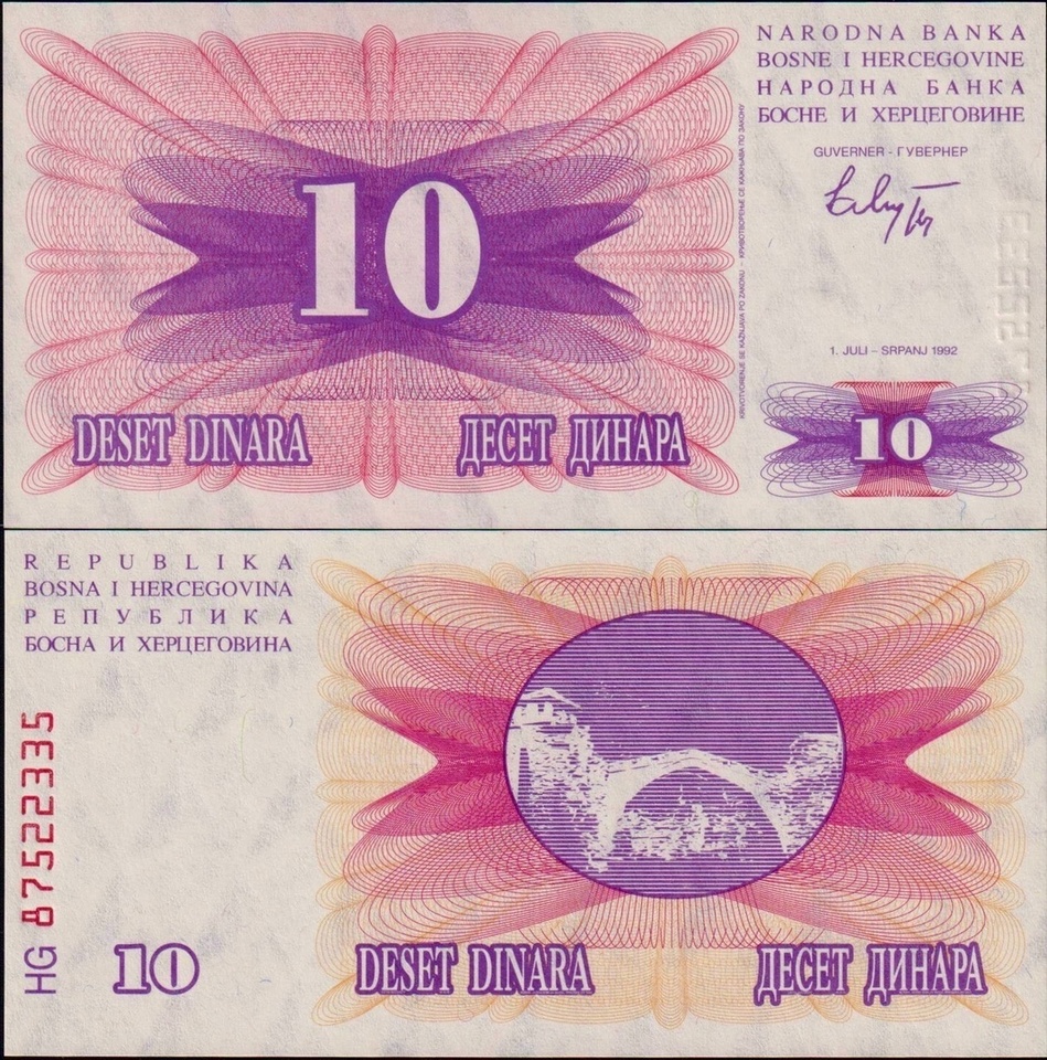

Босния и Герцеговина 10 Динар