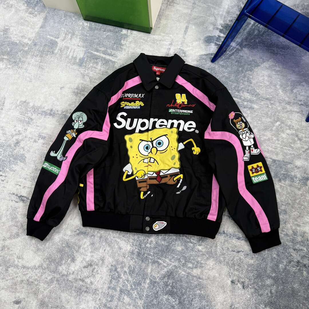 Куртка в стиле Supreme x SPONGEBOB SQUAREPANTS SPONGEBOB