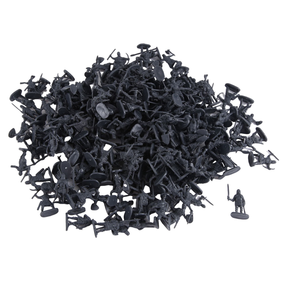 

1:72 200/компл. Пластиковые древние фигурки игрушечных солдатиков Мужчины Фехтовальщик Фигурка DIY Сцена войны Игрушки Серый