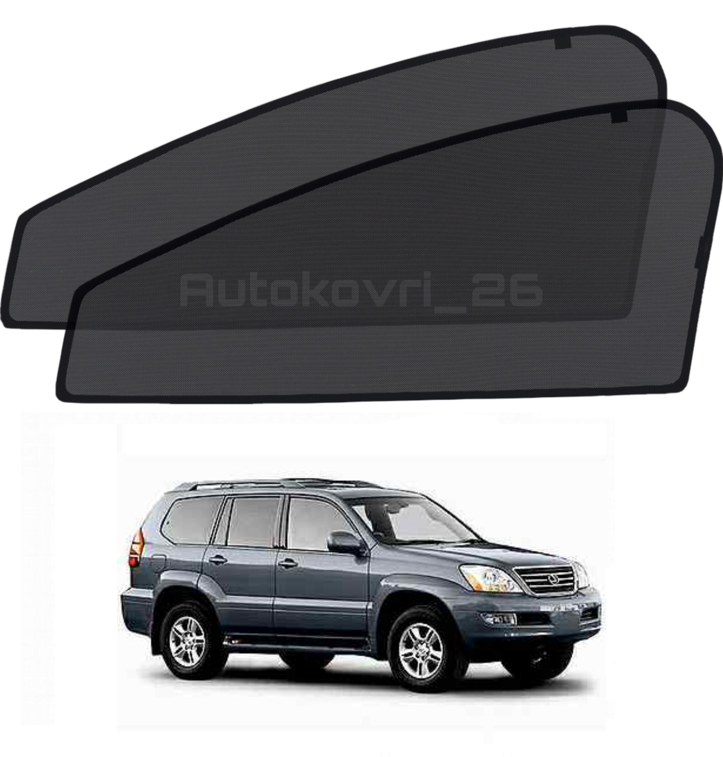 

АВТОМОБИЛЬНЫЕ ШТОРКИ СЕТКИ КАРКАСНЫЕ НА ЛЕКСУС ДЖ ИКС 470 LEXUS GX470 (02-09)