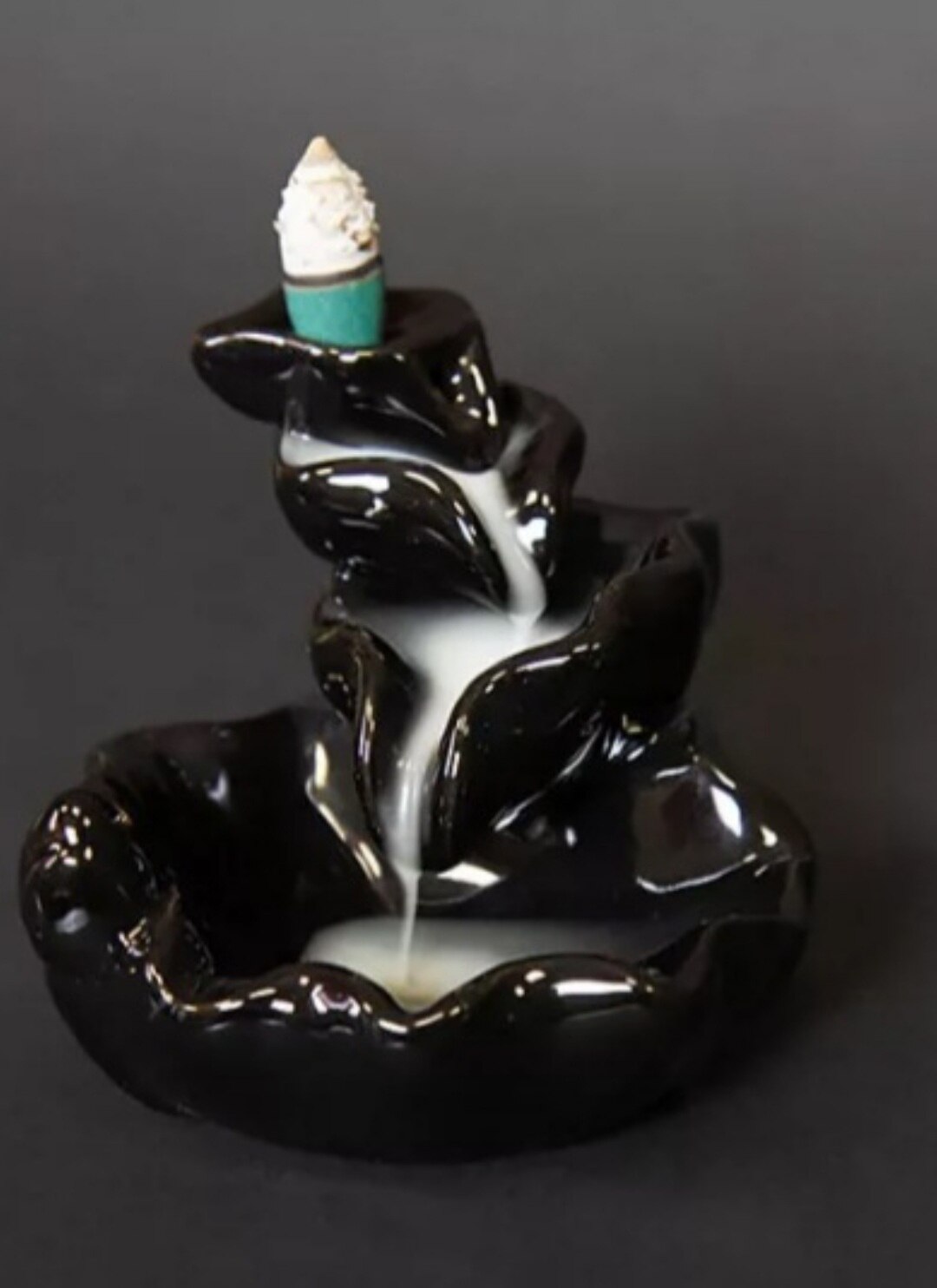 

Подставка для благовоний "Листья лотоса", стелющийся дым, керамика, подставка, полка, 100 мм