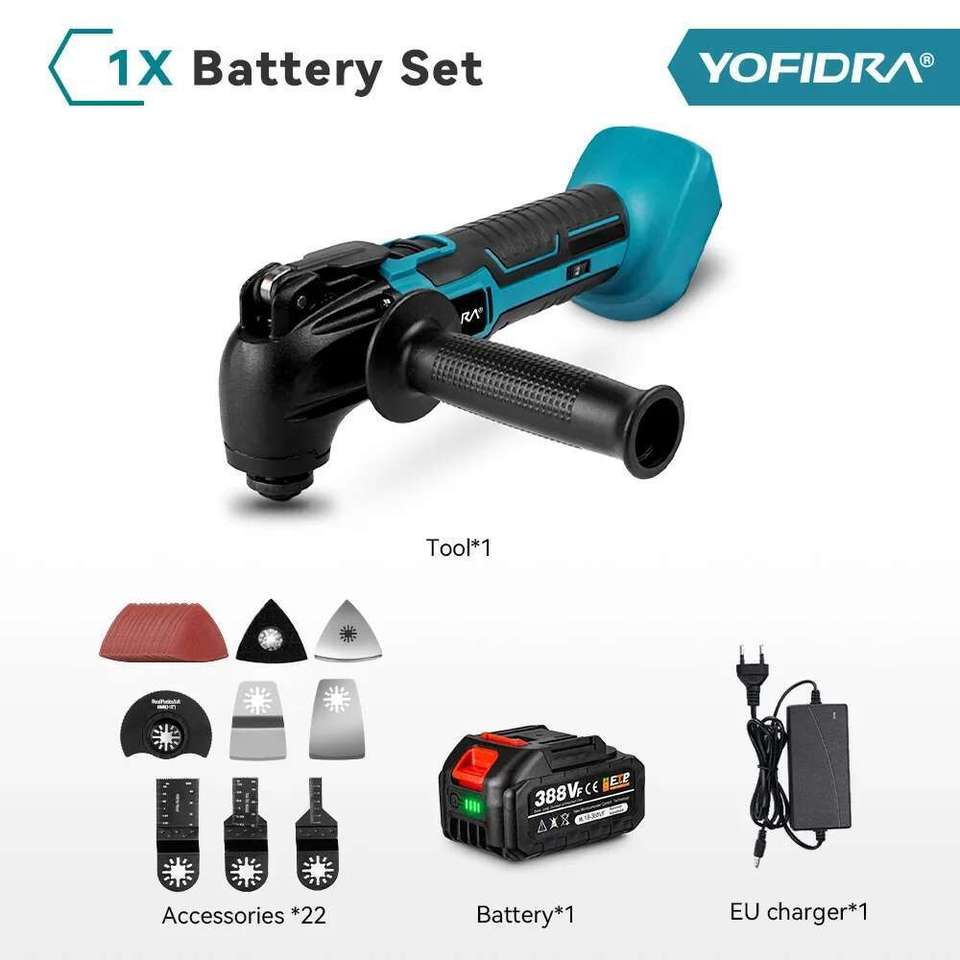 YOFIDRA многофункциональный инструмент осциллирующий мульти-инструменты переменной скорости реноватор электрический триммер пила для батареи Makita 18v