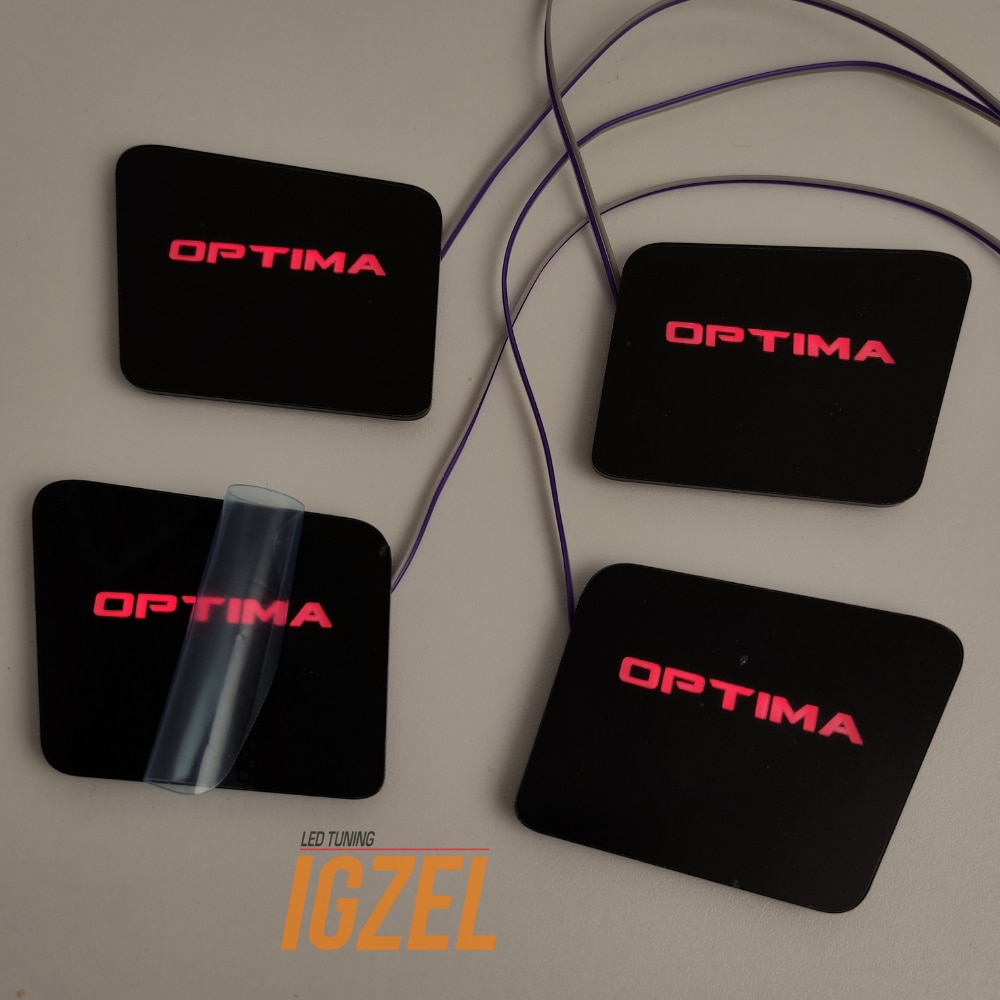 

Светодиодная подсветка салона автомобиля IGZEL для KIA Optima 2013, Led накладка дверных ручек светящаяся вставка, тюнинг