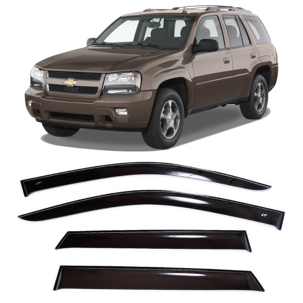 

Дефлекторы окон Cobra Tuning C31102 на авто Шевроле Трейлблейзер 1 l 5д 2001-2010 4 шт./комп. ветровики от дождя солнца и ветра