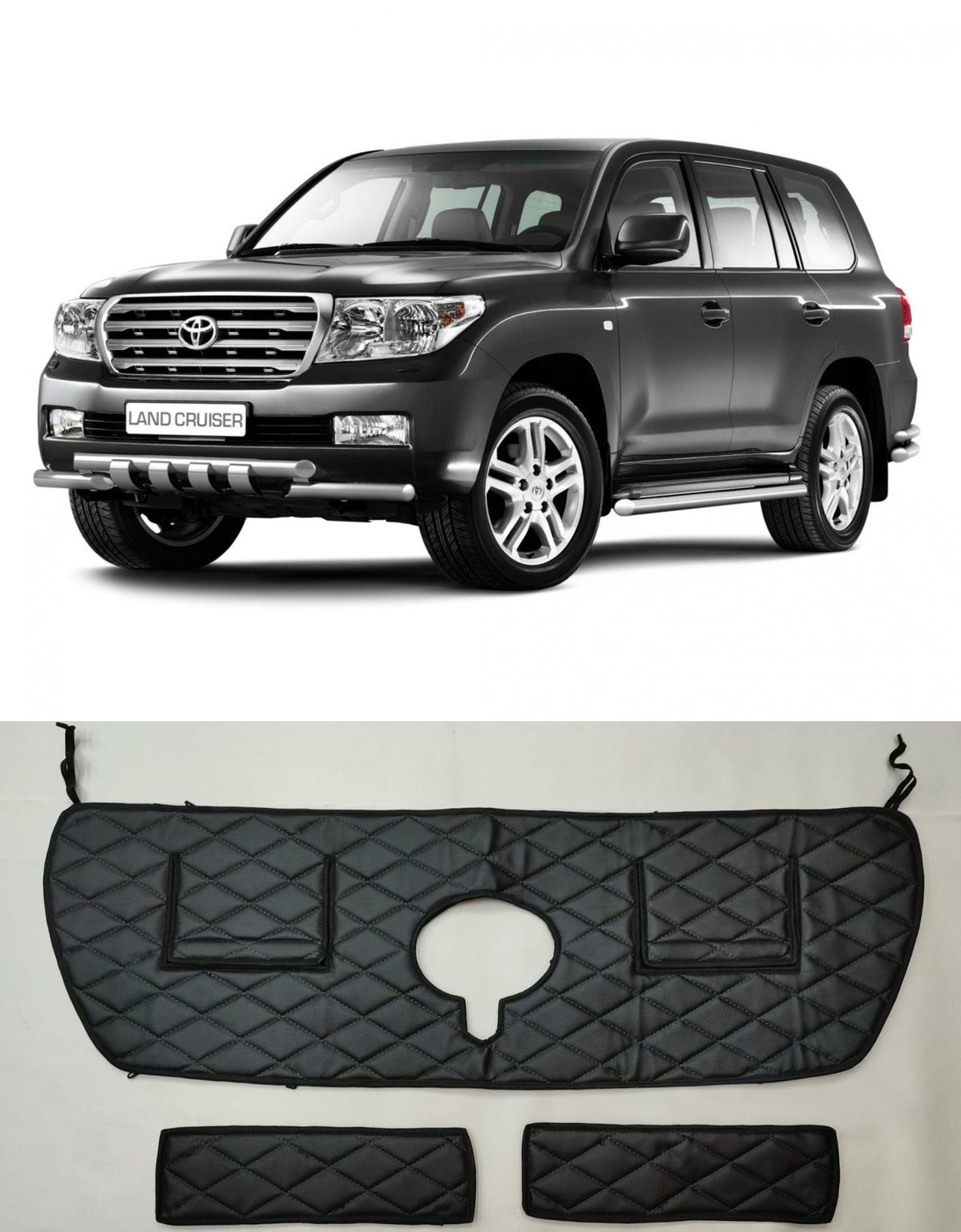 

Утеплитель радиатора для Toyota Land Cruiser 200 2007-2015 КАМЕРА+КАРМАШКИ 3 ДЕТАЛИ
