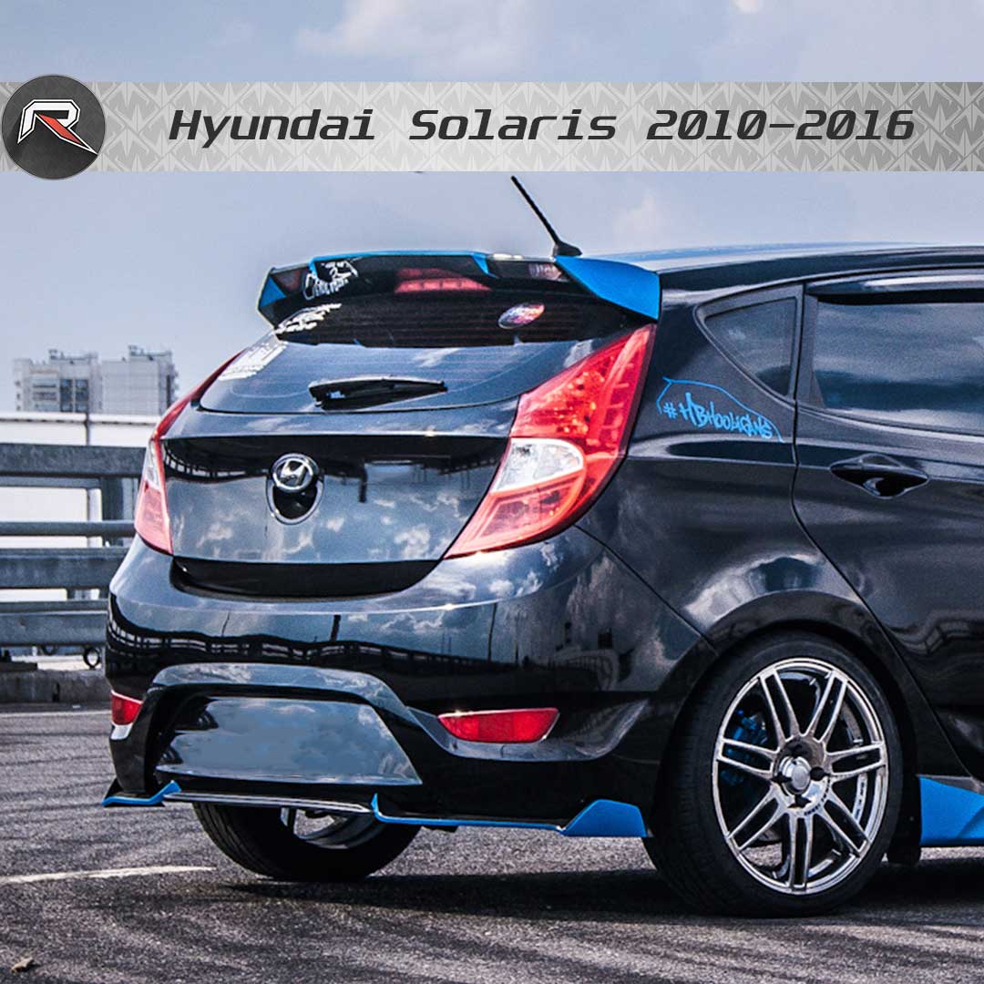 

Спойлер для Hyundai Solaris хетчбек 2010-2016 АБС пластик тюнинг крыло стайлинг багажника деталь экстерьера