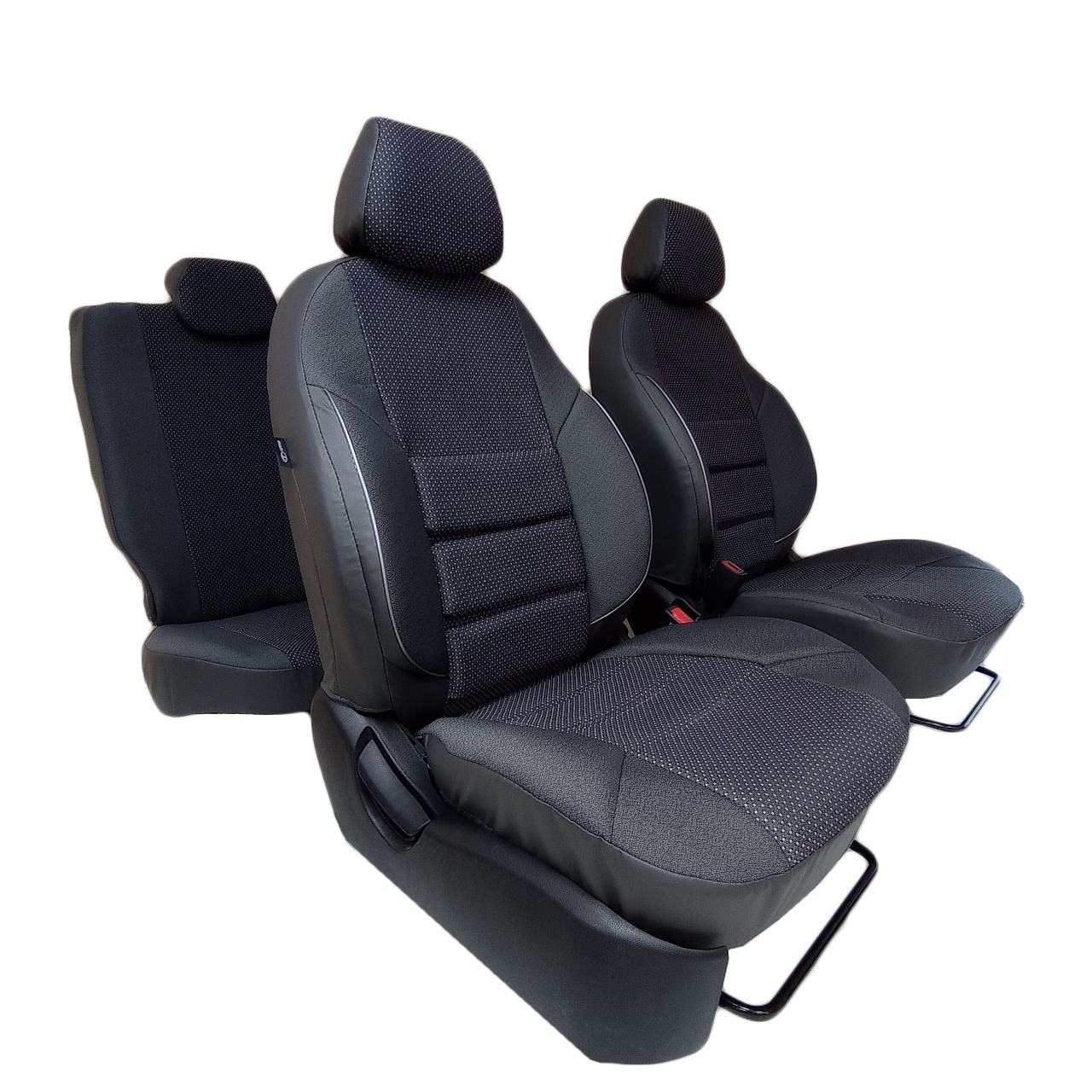 

Чехлы на сиденья Хендай Крета / Hyundai Creta (2015-2021); ЧЕРНЫЙ; экокожа-ЖАККАРД