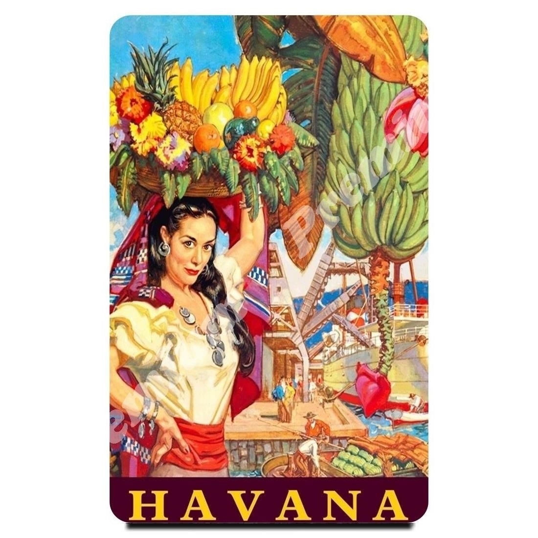 Куба Сувенирный магнит Винтажный туристический плакат сувенирный магнит река норильск дерево нрскрк1