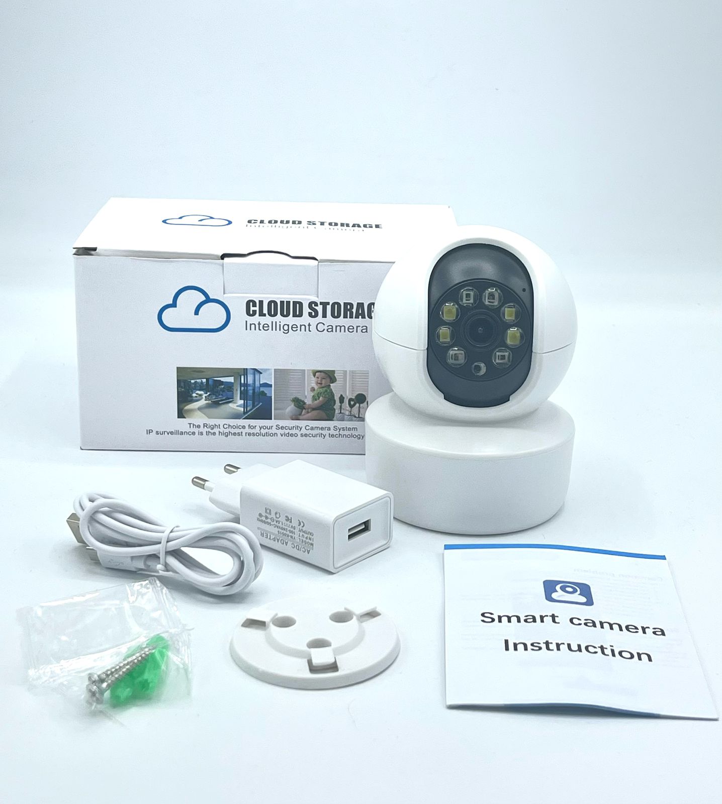 

Беспроводная IP Камера видеонаблюдения WiFi для помещения, 2мп (1080p) поворотная, видеоняня