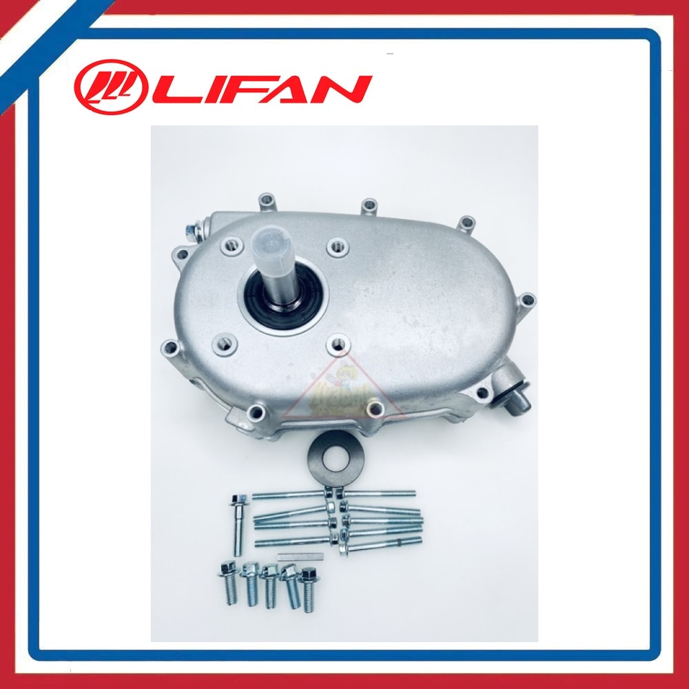 

Редуктор LIFAN 168F, 168F-2, 170F-R, GS200E , KP230-R в сборе, с автоматическим сцеплением 1:2 (вал d20/20)