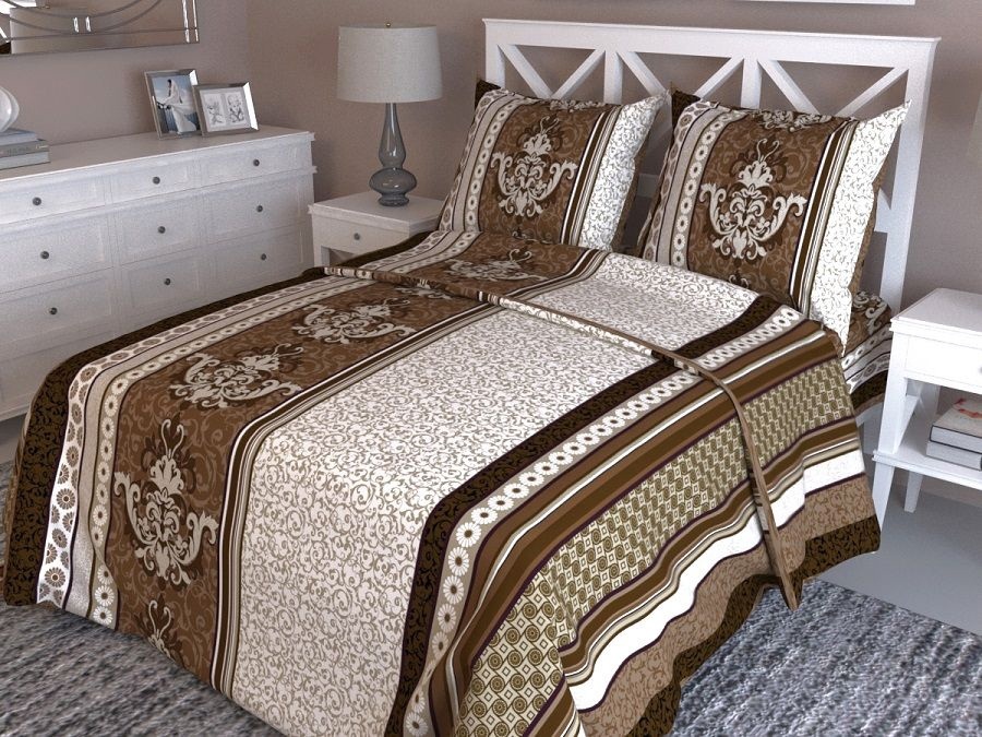 

Комплект постельного белья "Шоколадный микс" бязь набивная 1,5-сп, 2-сп, 2-сп.с евро простыней