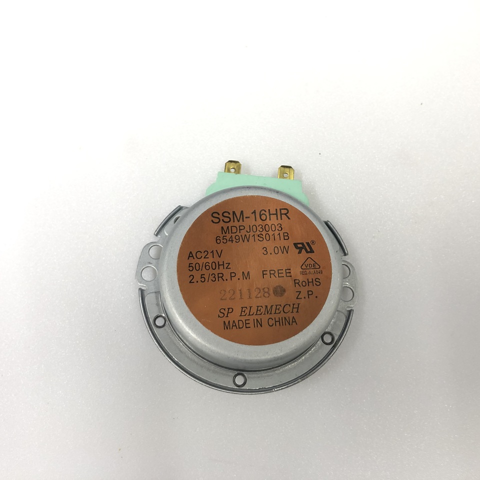 

Двигатель вращения тарелки SSM-16HR MDPJ03003 6549W1S011B 21V 3W 2.5/3R.P.M для микроволновой печи LG