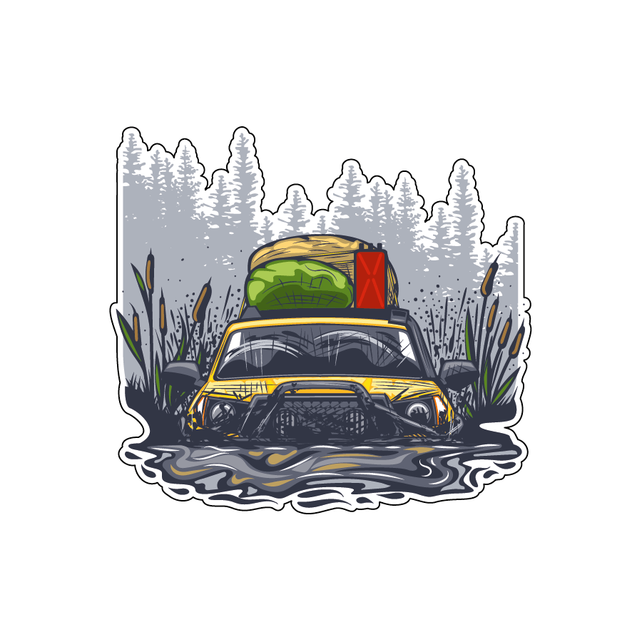 

Наклейка внедорожник / Off Road 15x14 см