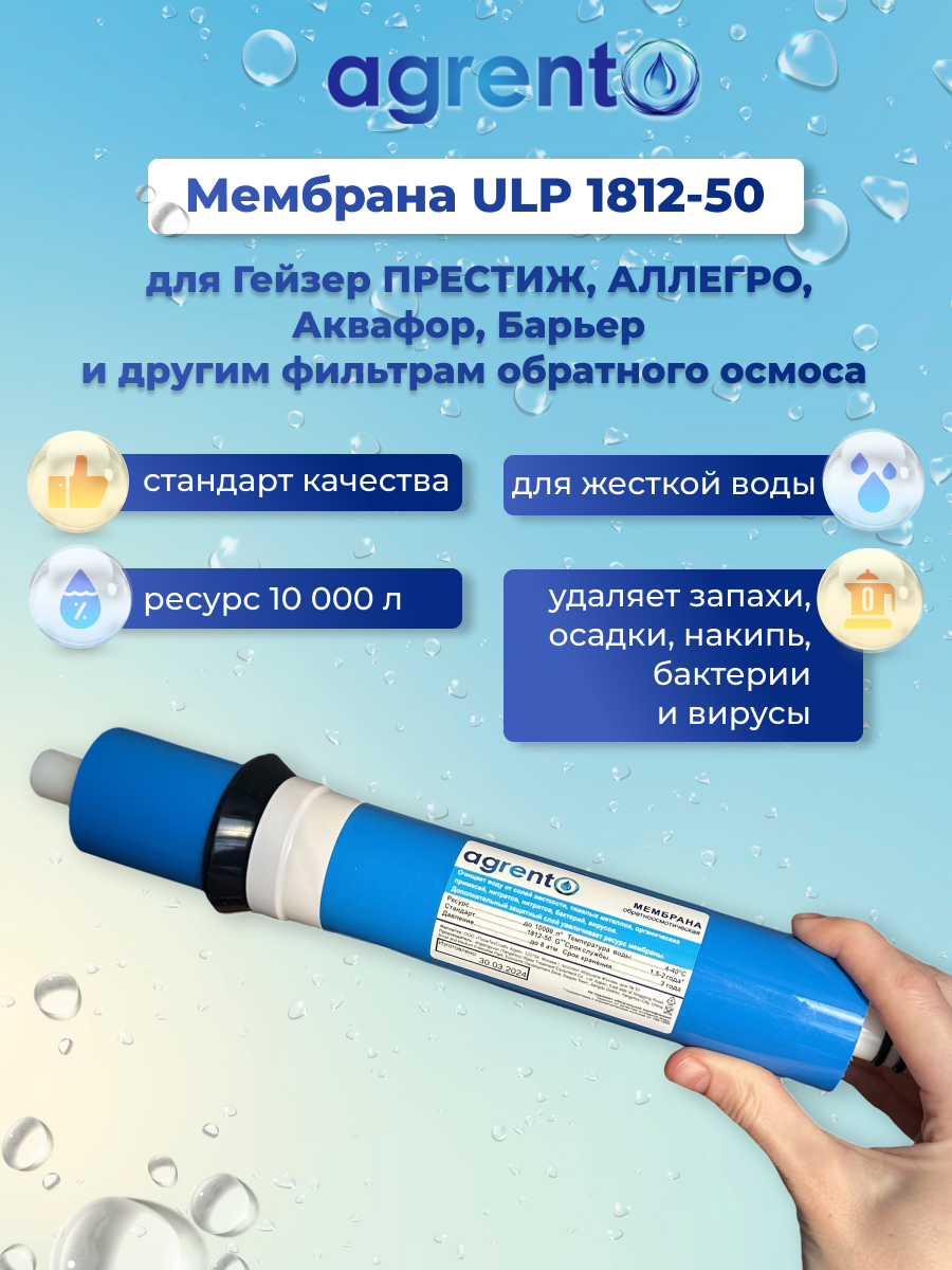 

Мембрана для фильтров обратного осмоса ULP 1812-50 для любых классических осмосов