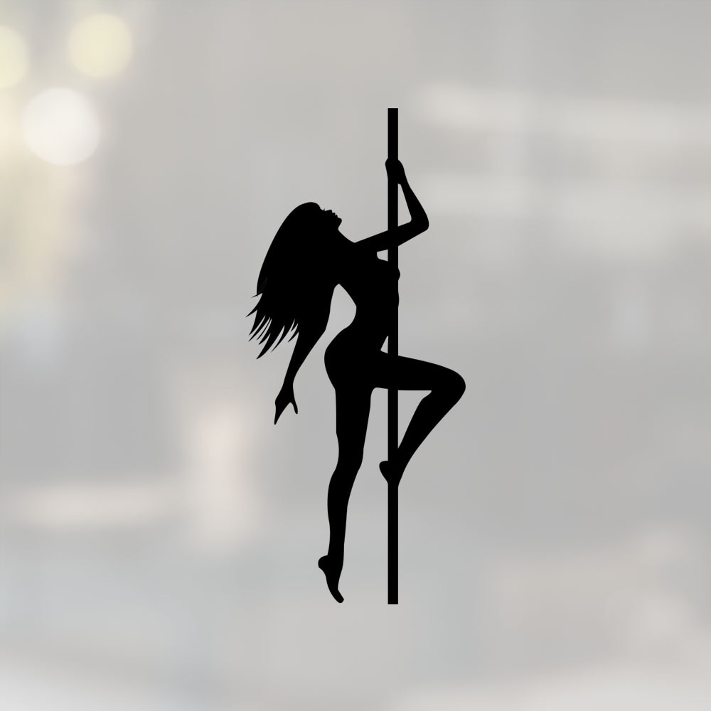 

Наклейка на автомобиль Девушка и пилон