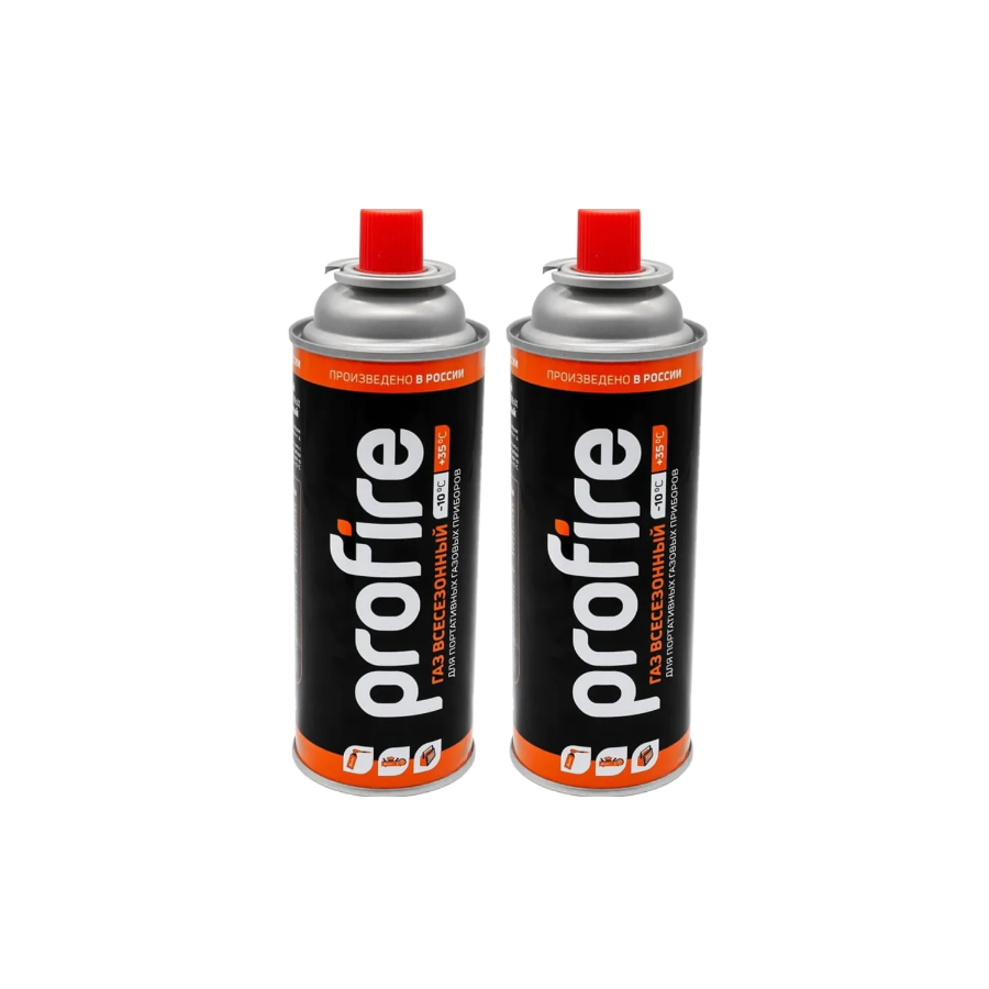 

Баллон с газом 220 гр PROFIRE цанговый 2 штуки