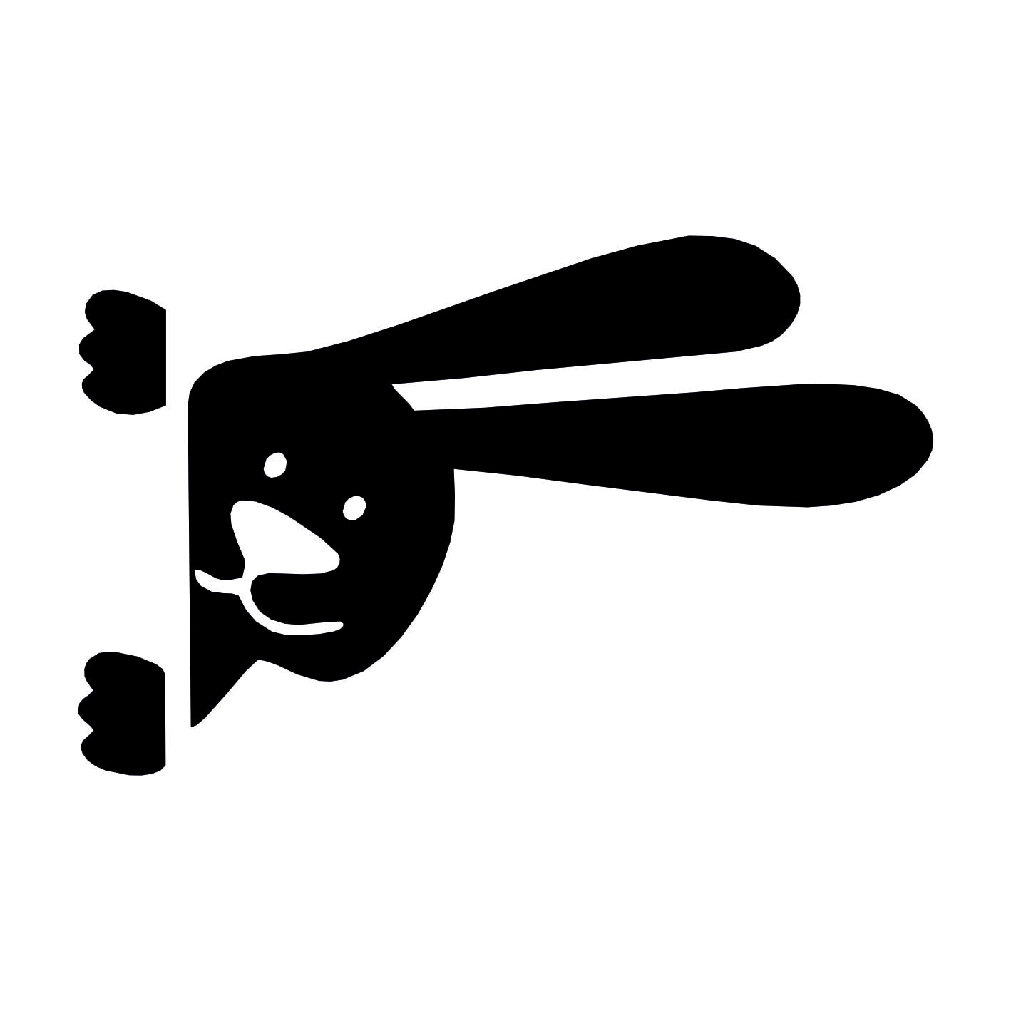 

Наклейка на авто "Заяц", Аксессуары для автостекол, автомобильные товары, стикеры