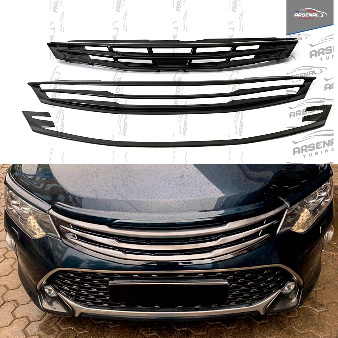 

Решетка Моделиста стиль для Тайота Камри 55 2014-2019 АБС пластик тюнинг маска стайлинг переднего бампера экстерьер