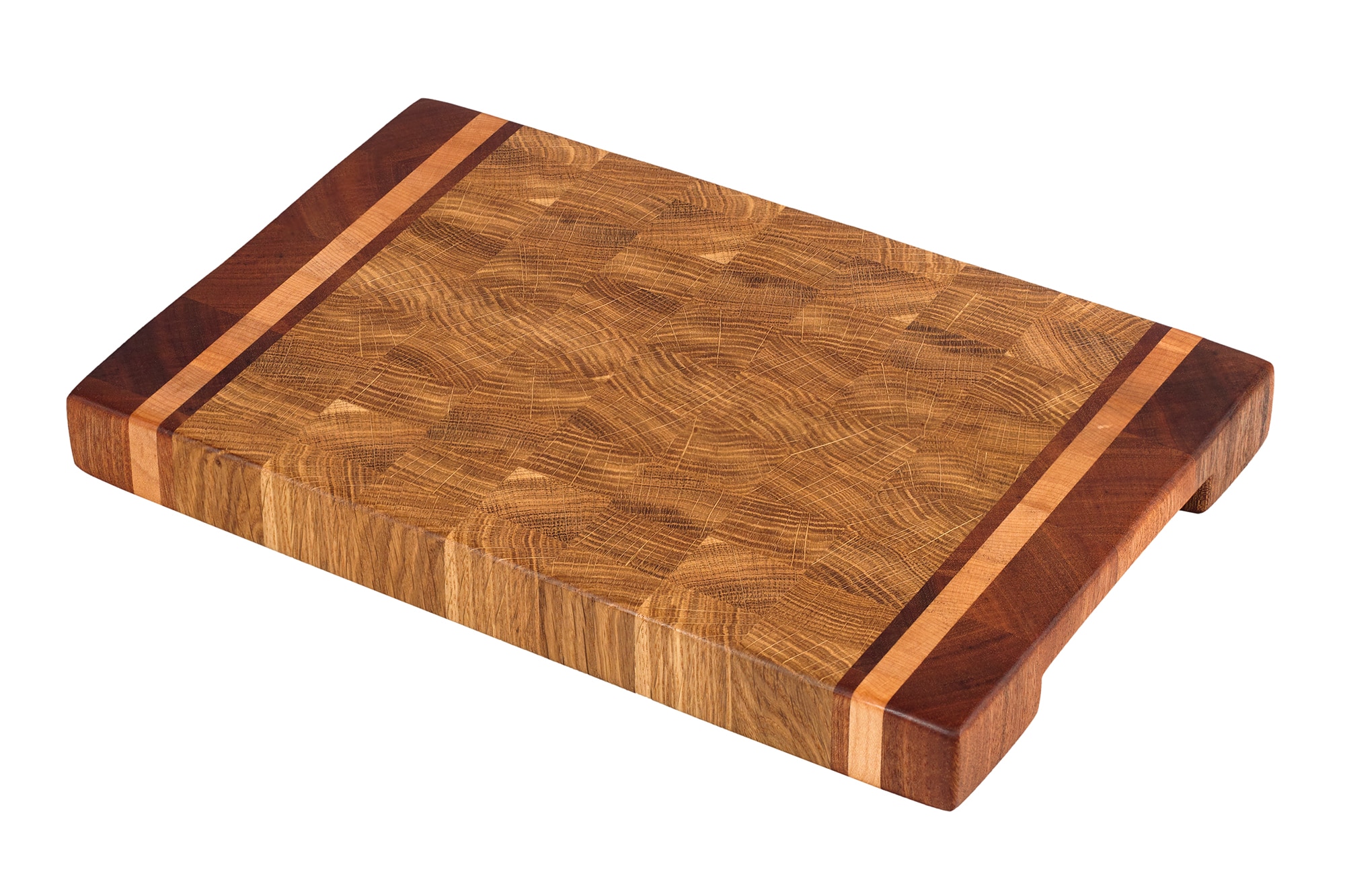 

Кухонная торцевая разделочная доска SBwooD из массива дуба с боковыми рамками из красного дерева 35*25*3.5см