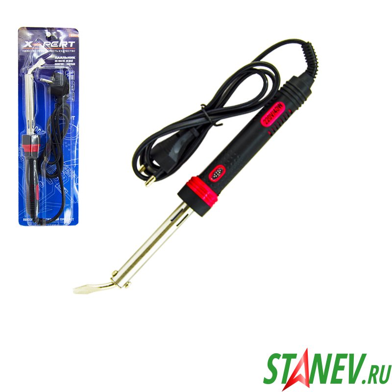 

Паяльник X-PERT с пластиковой рукояткой, 40Вт, 220В, HL014 жало изогнутая лопатка