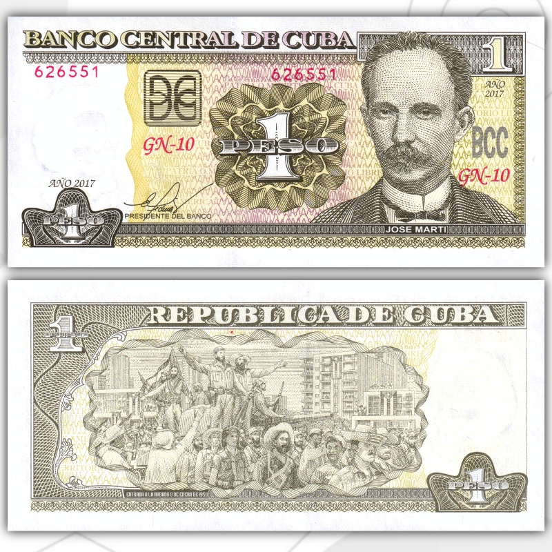

1 песо 2017 год UNC