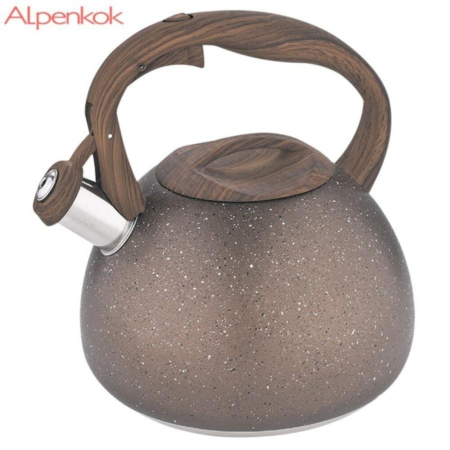 

Чайник ALPENKOK AK-520, 3 л, нержавеющая сталь, со свистком, индукционное дно