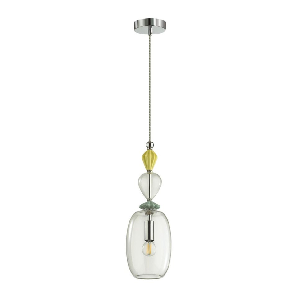 

Подвес ODEON LIGHT EXCLUSIVE 4893/1B BIZET в классическом стиле золото/раноцветн./керамика/стекло 1x40W