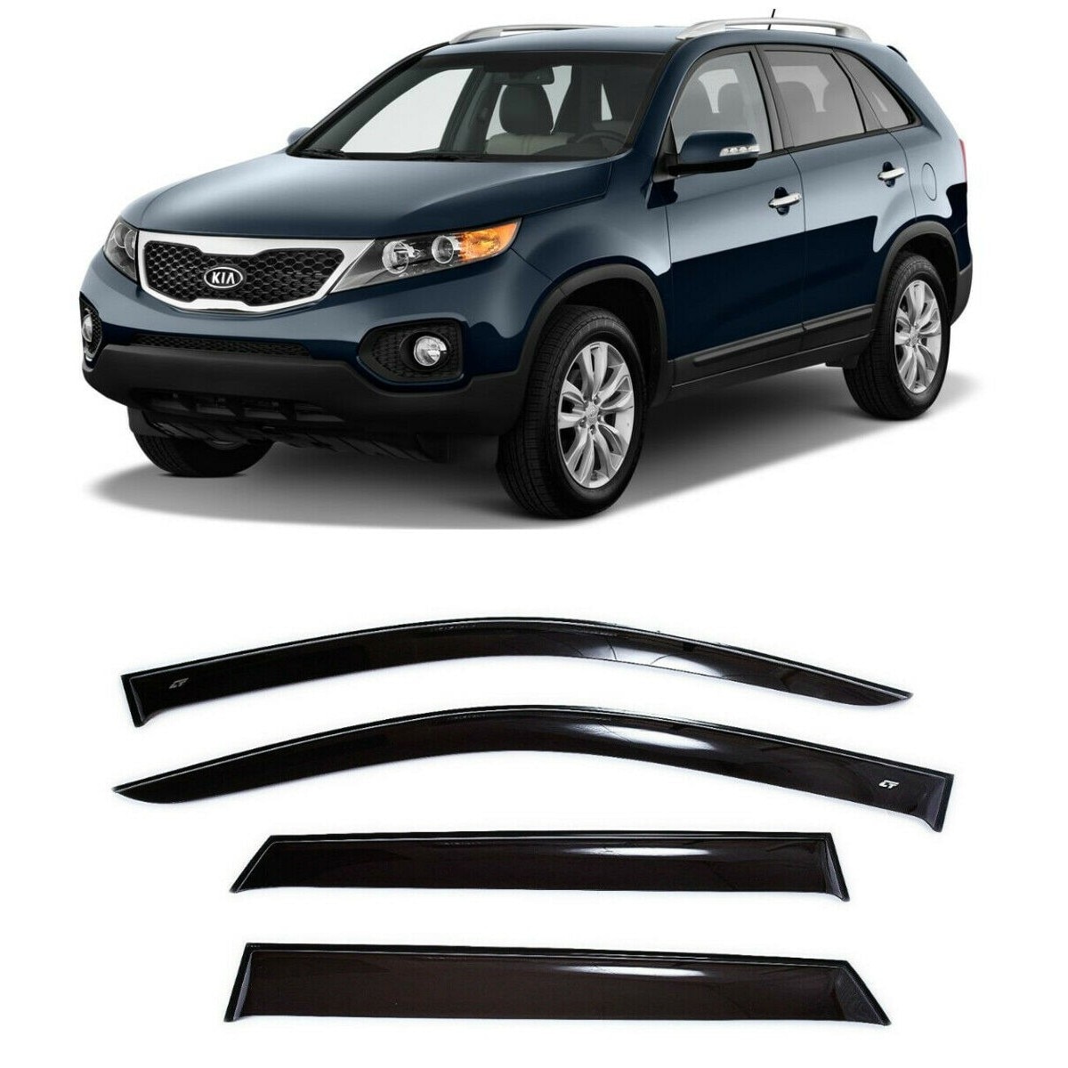 

Дефлекторы окон Cobra Tuning K11209 на авто Kia Sorento (XM) 2 ll 5d 2009-2019 4 шт./комп. ветровики от дождя солнца и ветра