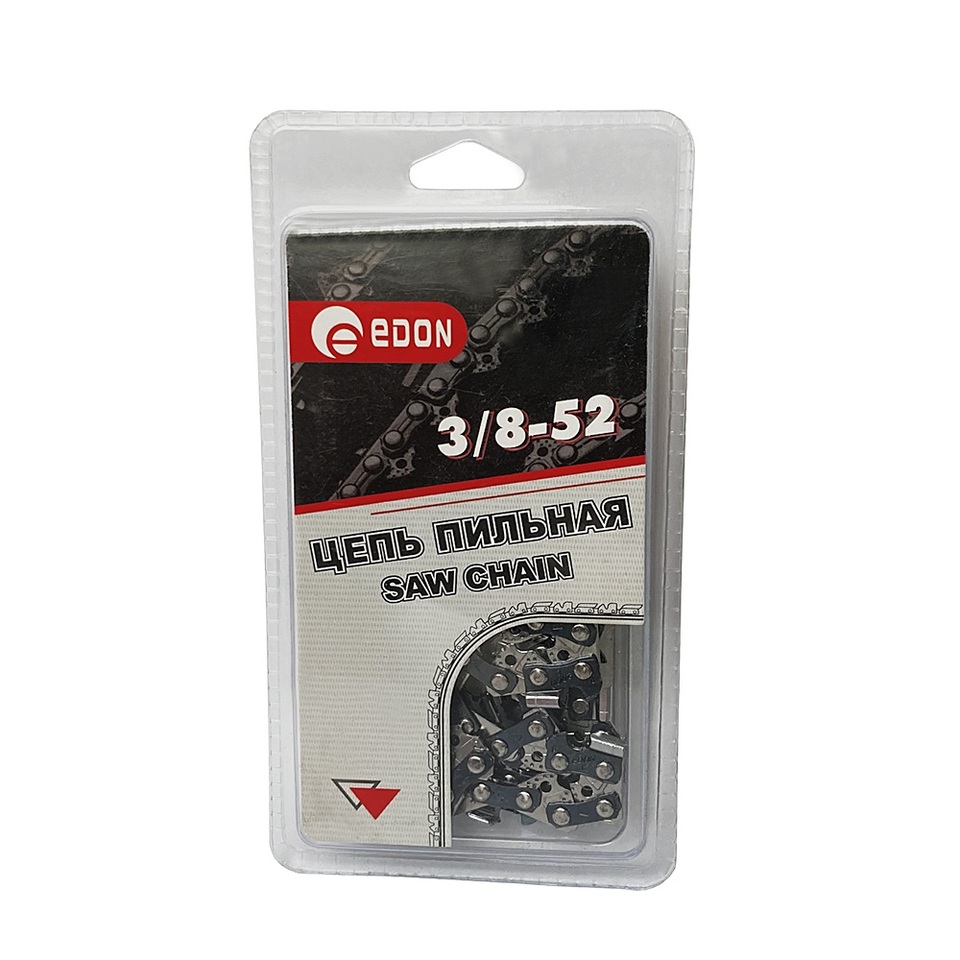 

Цепь пильная 2шт Edon 3/8-52 (шаг 3/8"; 52 звена; 1.3 мм.) Partner.Poulan.Husgvarna ECHO для электропил, бензопил, блистер