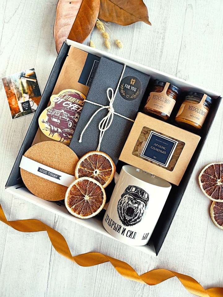 

Подарочный бокс мужской на 23 февраля Подарочный набор "Классический "Гифтбокс Подарок в коробке парню, папе, коллеге, мужчине