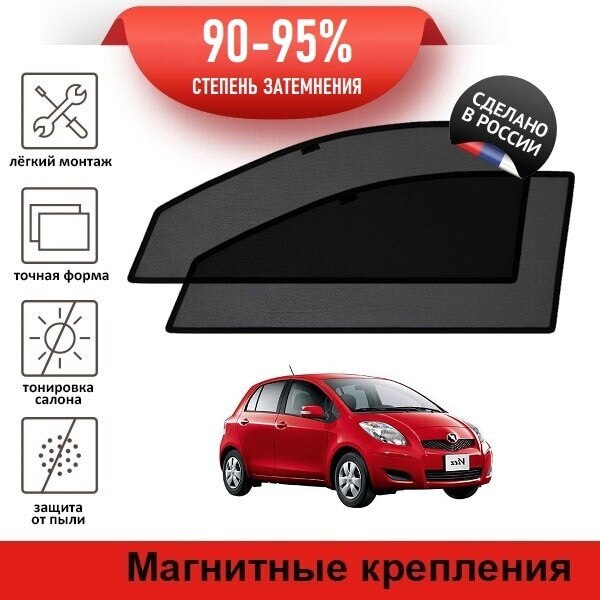 

Каркасные автошторки LATONIK PREMIUM на Toyota Vitz, 2 рестайлинг (XP90) (2007-2010) хэтчбек 5d на передние двери на магнитах